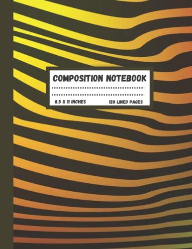 Zebra Themed Composition Notebook - Wide Ruled 120 Pages 8.5x11 for Kids & Students - Perfect for School, Homework & Note Taking