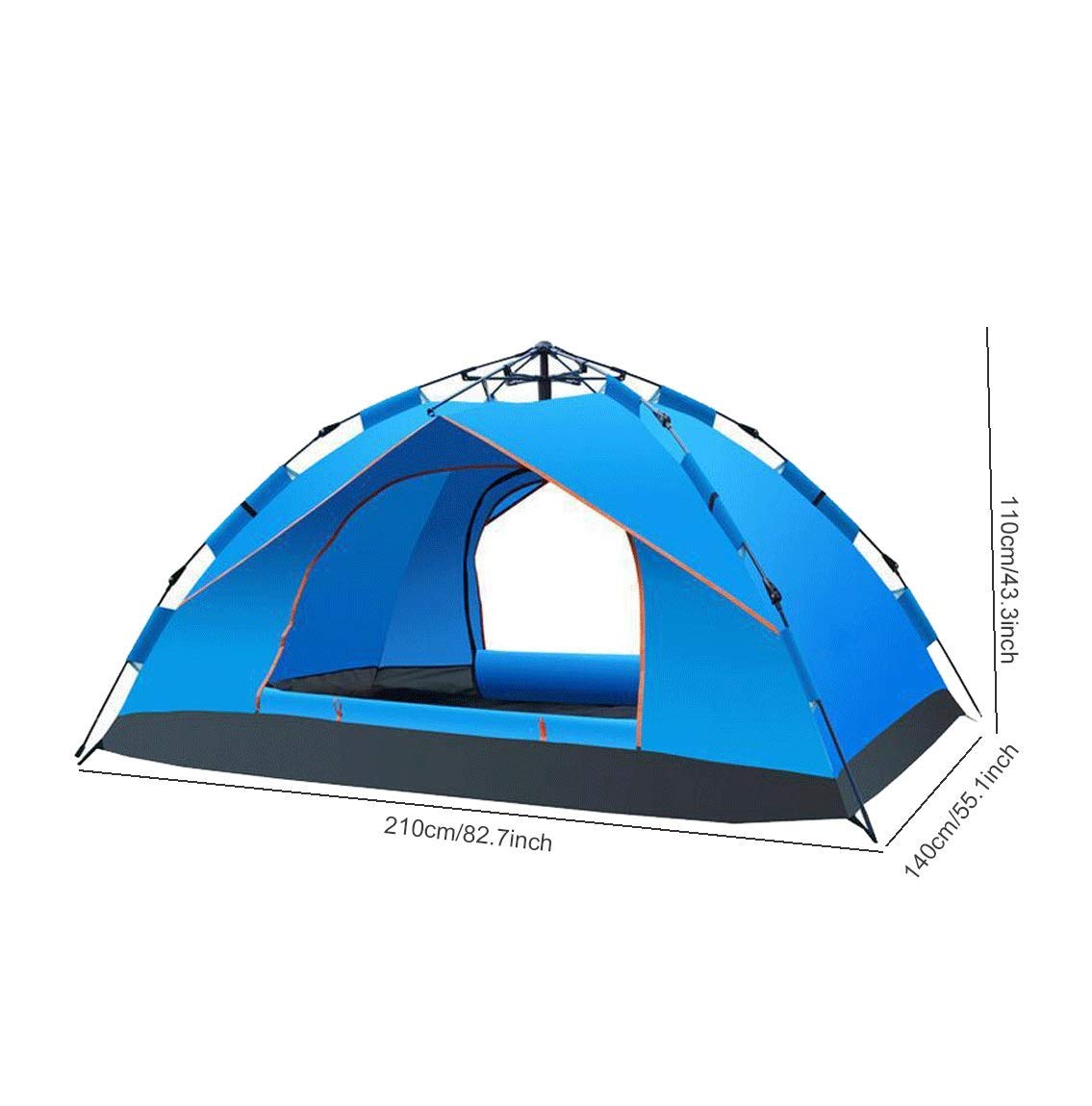 Waterproof Windproof Dome Tent for Camping - Lightweight Automatic Pop Up Tent for 1-2 Persons, Breathable Rainproof Outdoor Shelter for Hiking, Backpacking & Family Adventures