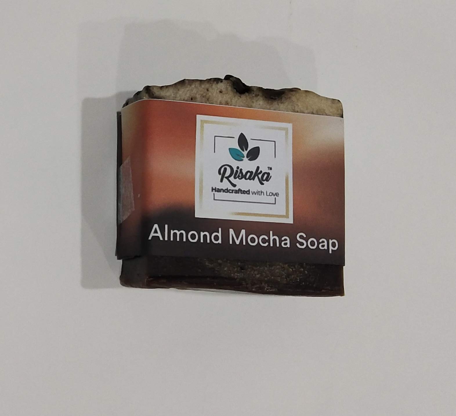 Risaka Handmade Cold Processed Almond Mocha Organic Soap - 100g, SLES & PARABEN Free, Natural Skincare for Dry & Sensitive Skin - Perfect for Daily Cleansing, Gift Sets & Spa Treatments