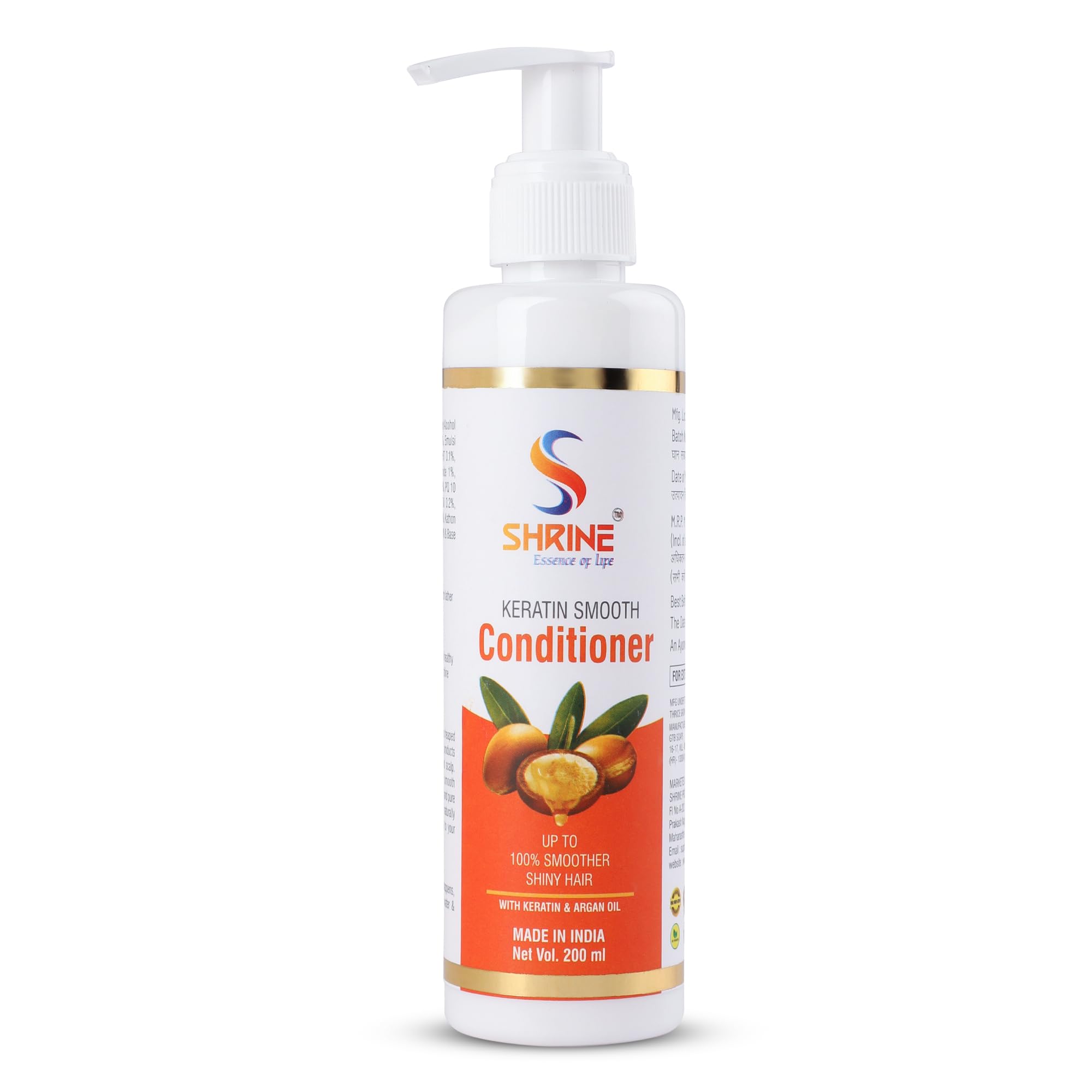 Keratin & Argan Oil Hair Conditioner 200ml - Smooth, Straighten & Shine for Frizz-Free Hair - Perfect for Daily Use & Salon-Like Results at Home
