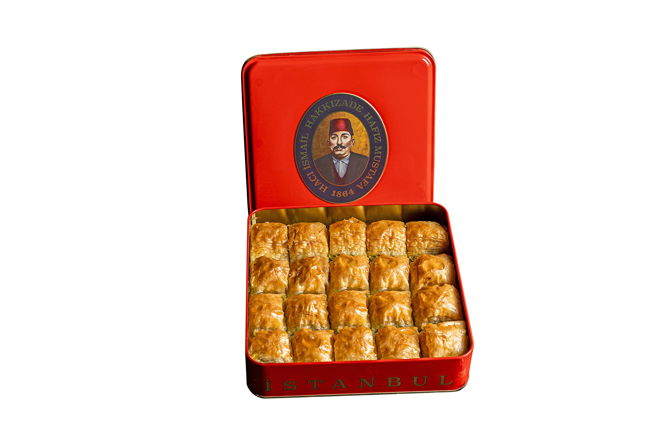 Premium Hafiz Mustafa 1864 Istanbul Baklava Pastry Gift Box - Authentic Turkish Baklava Dessert with Fresh Phyllo Dough, Pistachios, Hazelnuts & Walnuts - Perfect for Birthdays, Christmas, Office Gifts & Tea Time Snacks