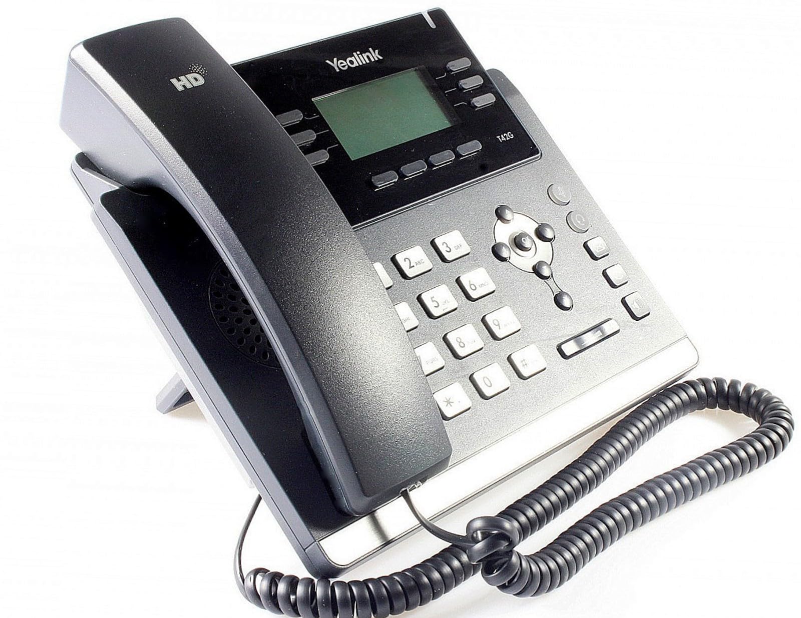 Yealink SIP-T42G Ultra-Elegant Gigabit 12-Line IP Phone for Business VoIP Communication - Perfect for Office, Call Center & Remote Work