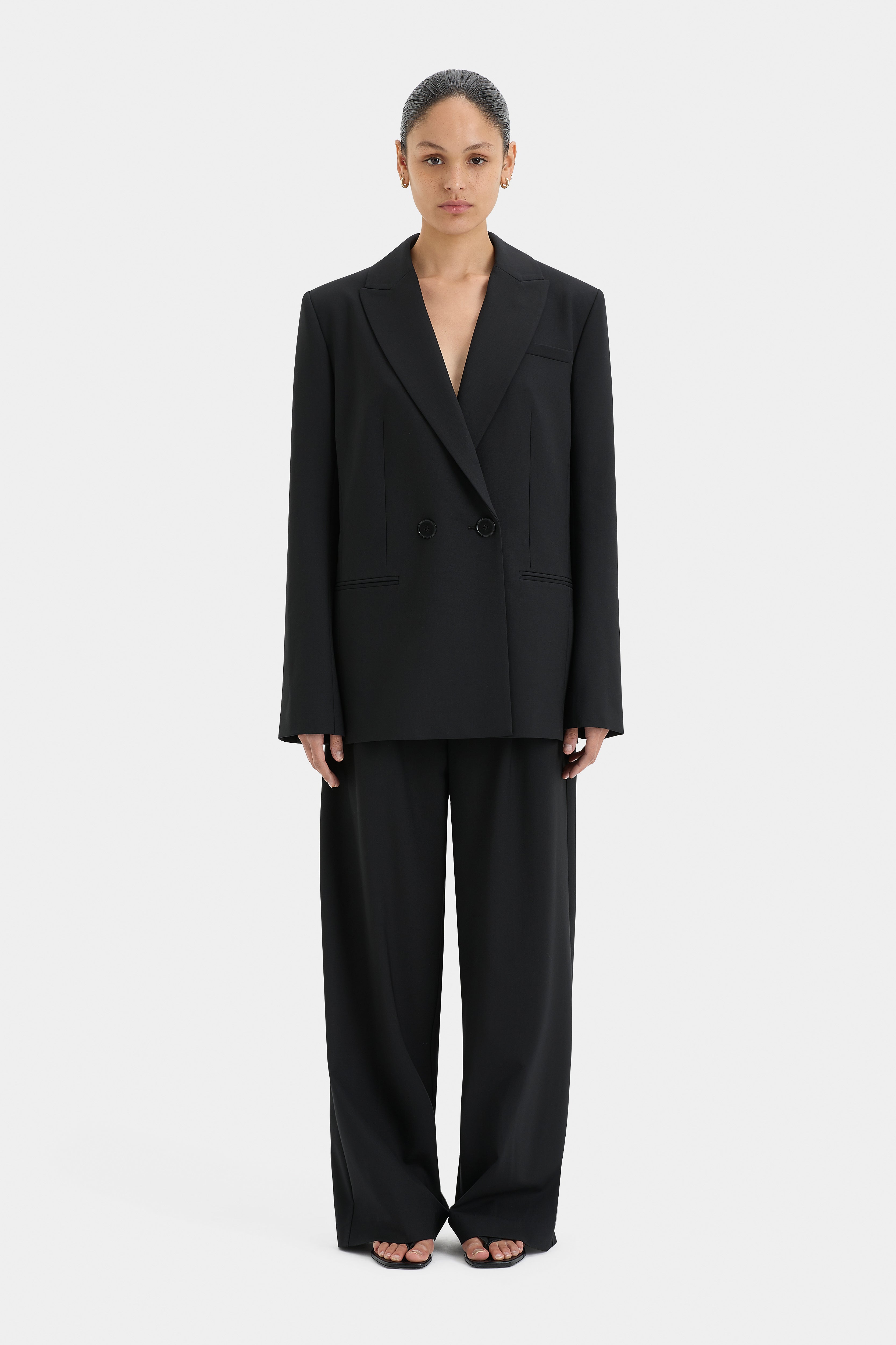 Leonardo Black Blazer for Men - Stylish Slim Fit Formal Jacket for Business, Office, and Special Occasions