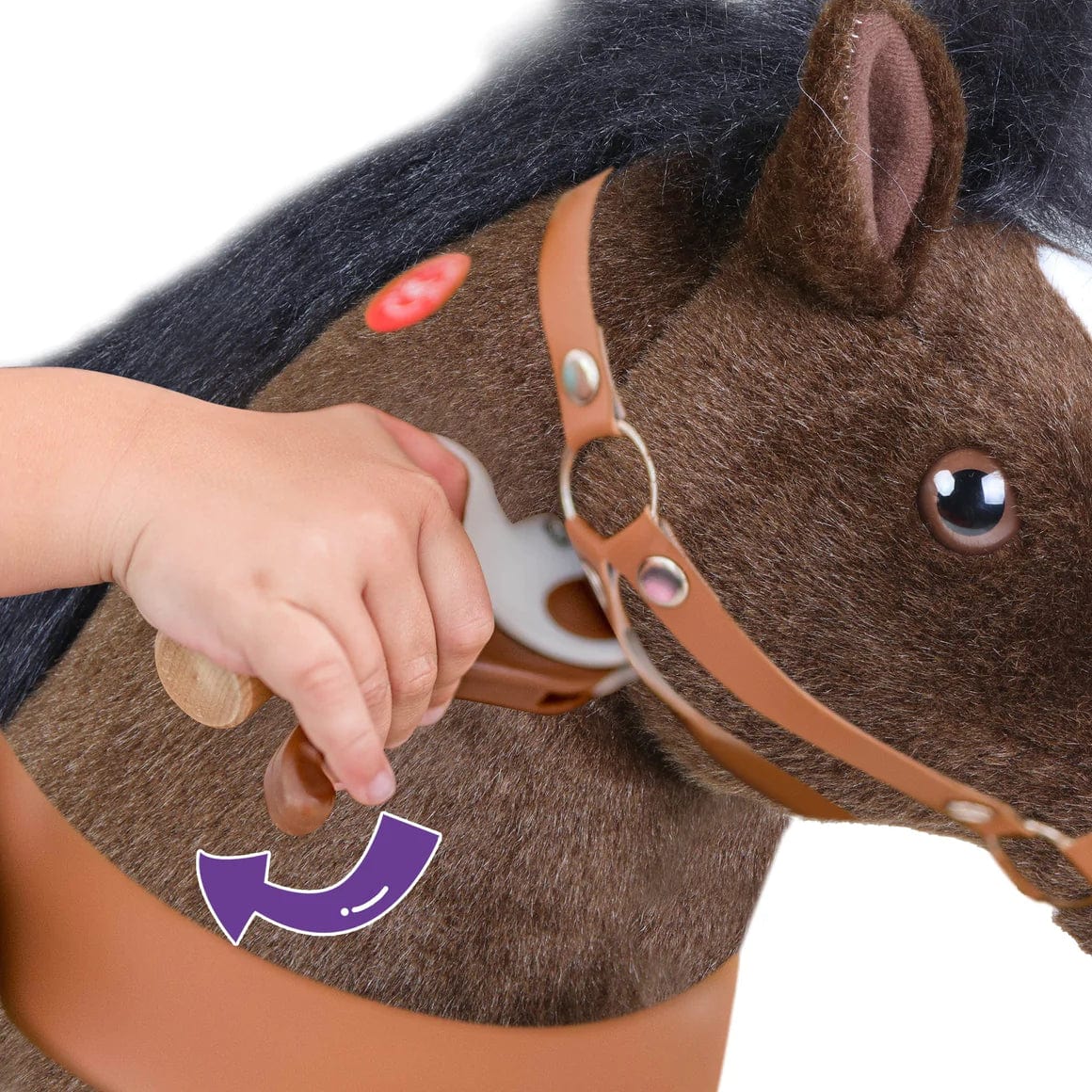 Ponycycle Ride-On Toy for Kids Ages 4-8 | Medium Size Wooden Rocking Horse | Perfect for Indoor & Outdoor Play, Birthday Gifts, and Pretend Play Activities