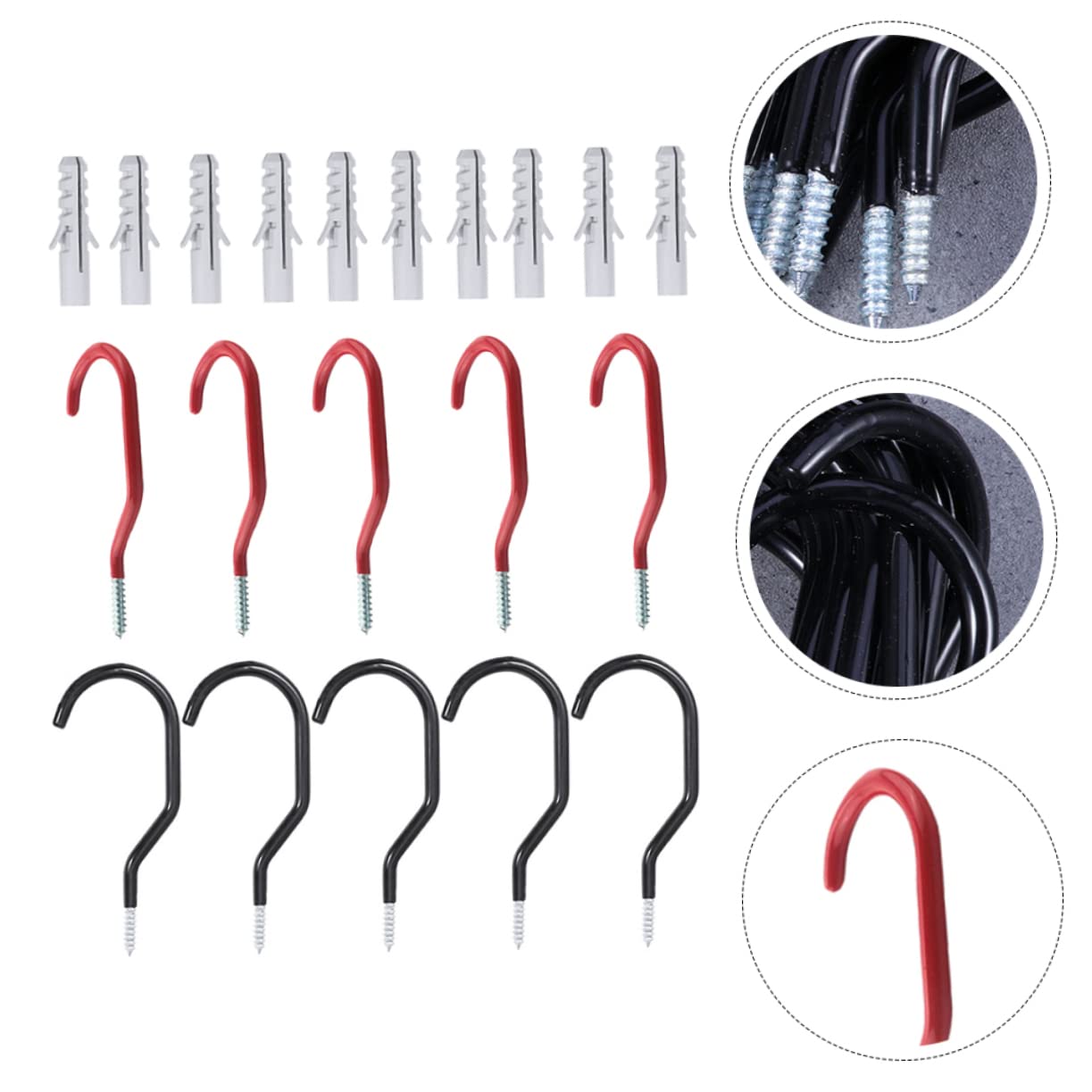 10 Pack Heavy Duty Steel Ceiling Hooks for Plants, Bikes & Garage Storage - Anti-Slip Utility Hooks for Shed, Home & Workshop Organization (Ideal for Hanging Pots, Tools & Sports Equipment)