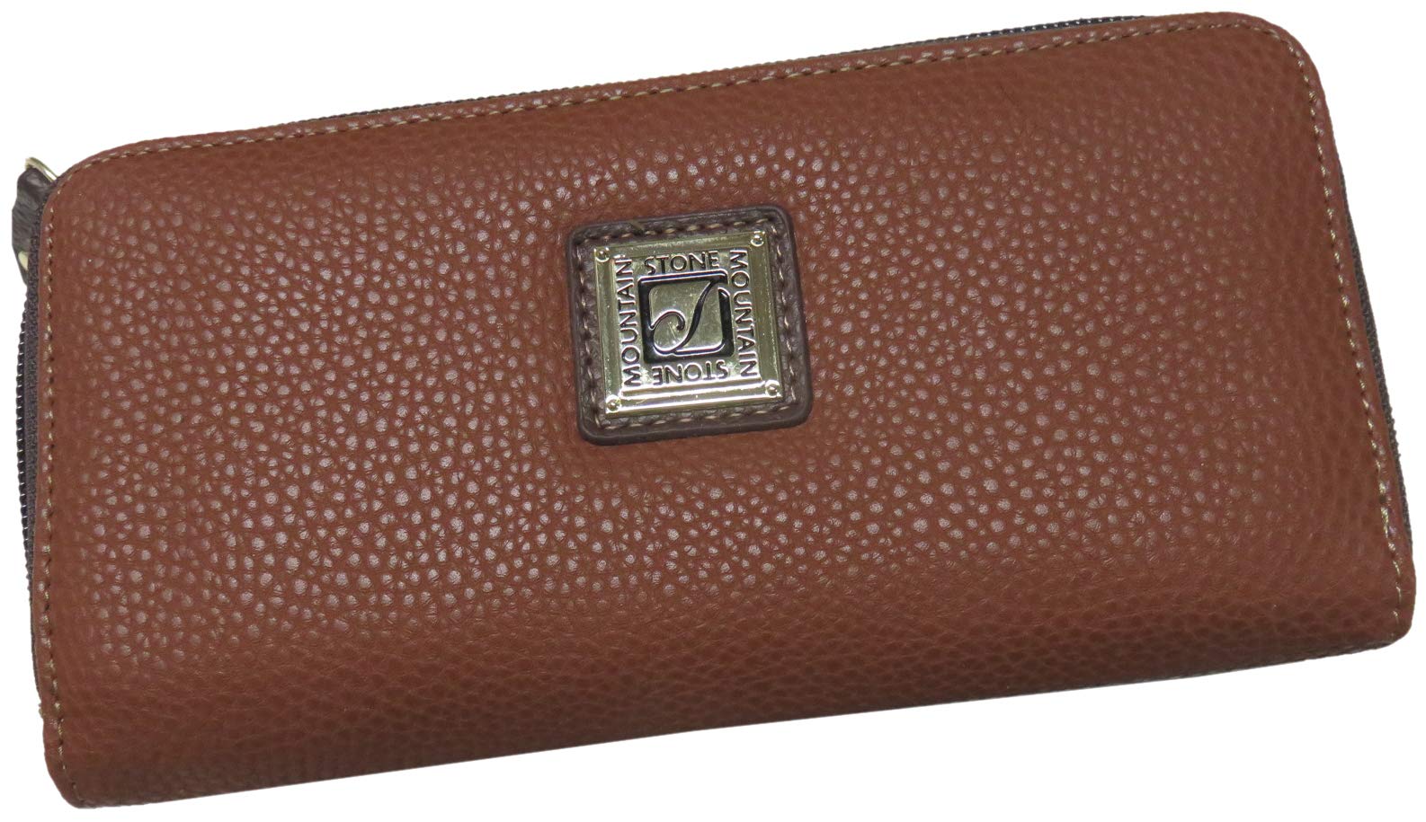 Premium Cornwell Leather Checkbook Wallet in Cognac Brown by Stone Mountain – Stylish & Durable Bifold Wallet for Men, Perfect for Business, Travel, and Everyday Use