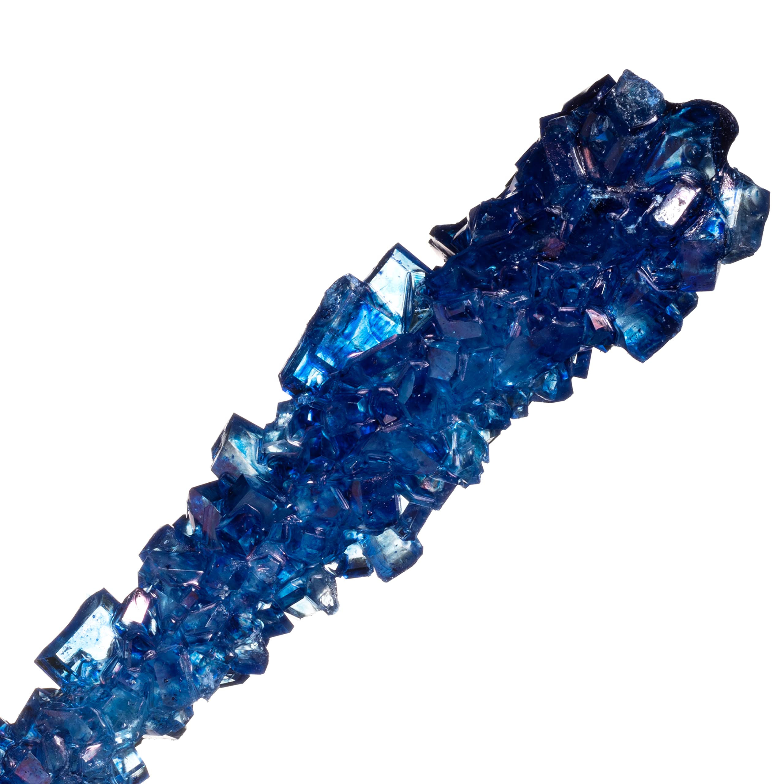 Navy Blue Rock Candy Sugar Sticks - Blueberry Flavored Individually Wrapped (12 Pack) - Perfect for Party Favors, Wedding Decorations & DIY Dessert Toppings