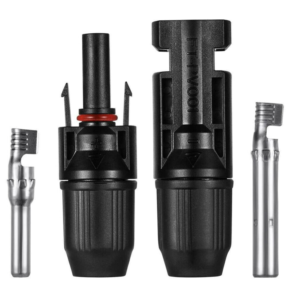 10 Pairs 30A Solar Panel Connectors - IP67 Waterproof PV Cable with Male & Female Line Plug Sockets for Solar Power Systems, RV, Marine & Off-Grid Applications