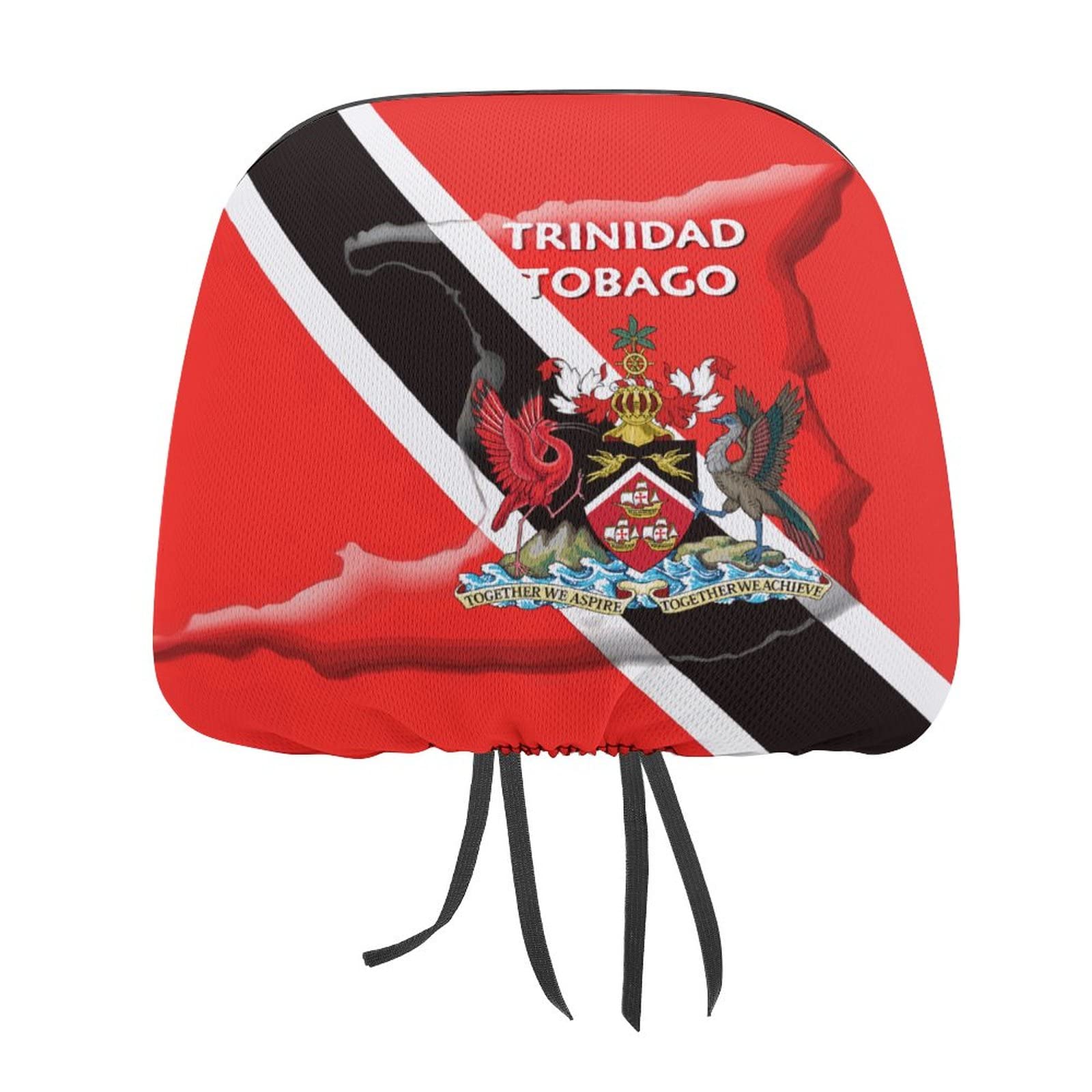 Trinidad and Tobago Flag Car Headrest Cover - Washable Protective Seat Accessory for Decoration & Comfort in Vehicles