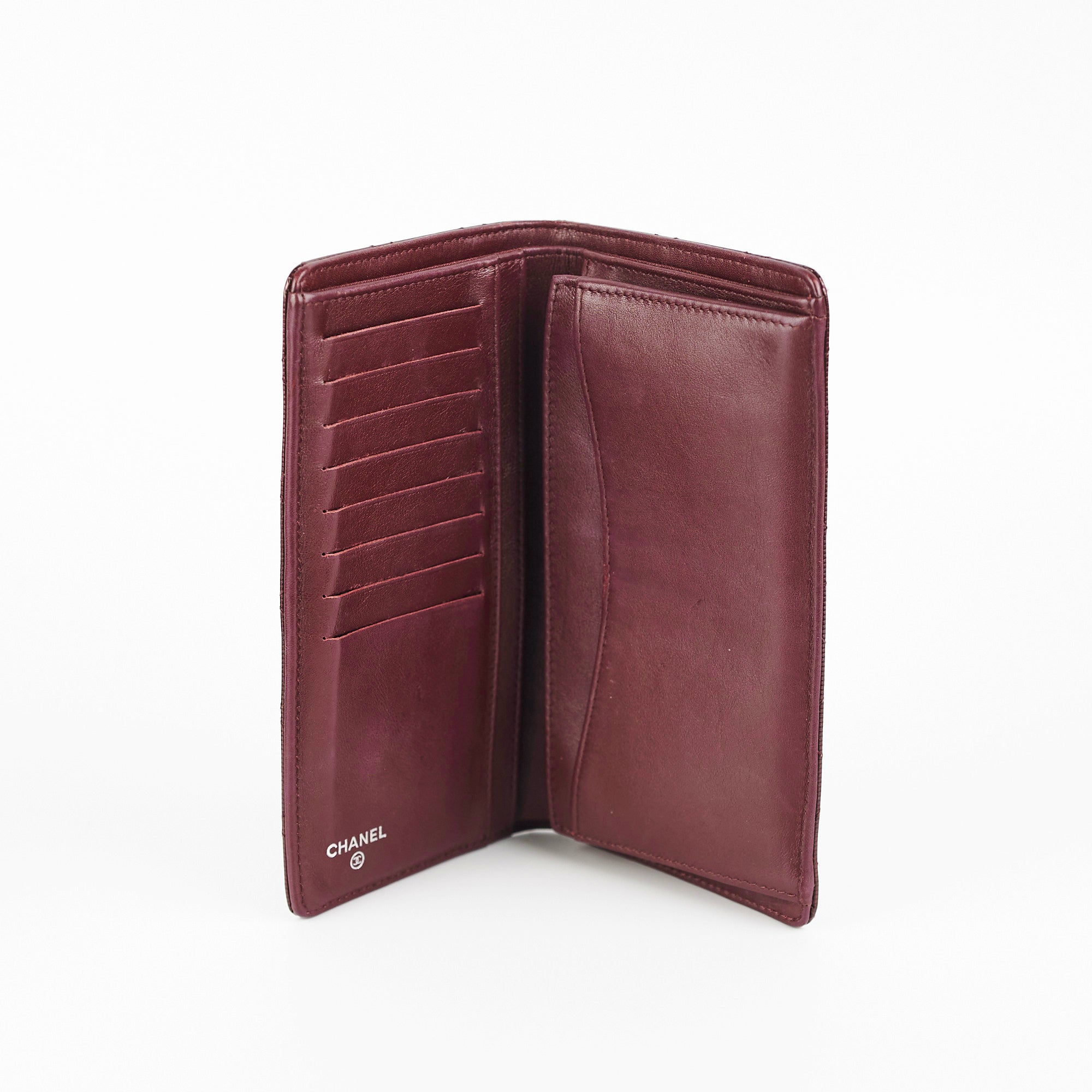 Chanel Long Wallet in Patent Burgundy Leather - Luxury Women's Wallet for Everyday Use & Special Occasions
