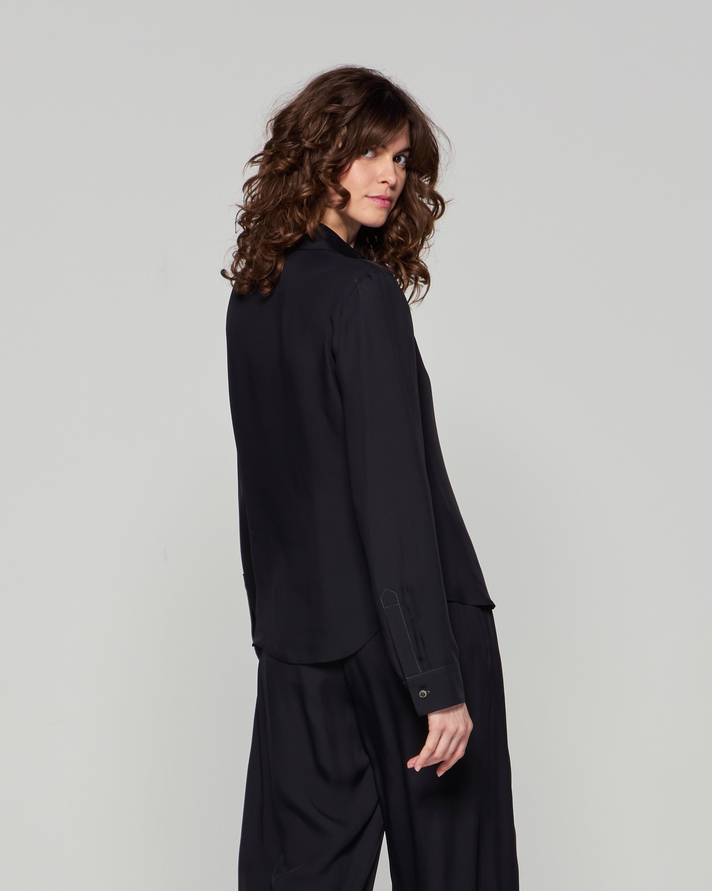 Serena Shirt for Women - Classic Black Button-Down Blouse | Perfect for Office Wear, Business Casual & Everyday Outfits