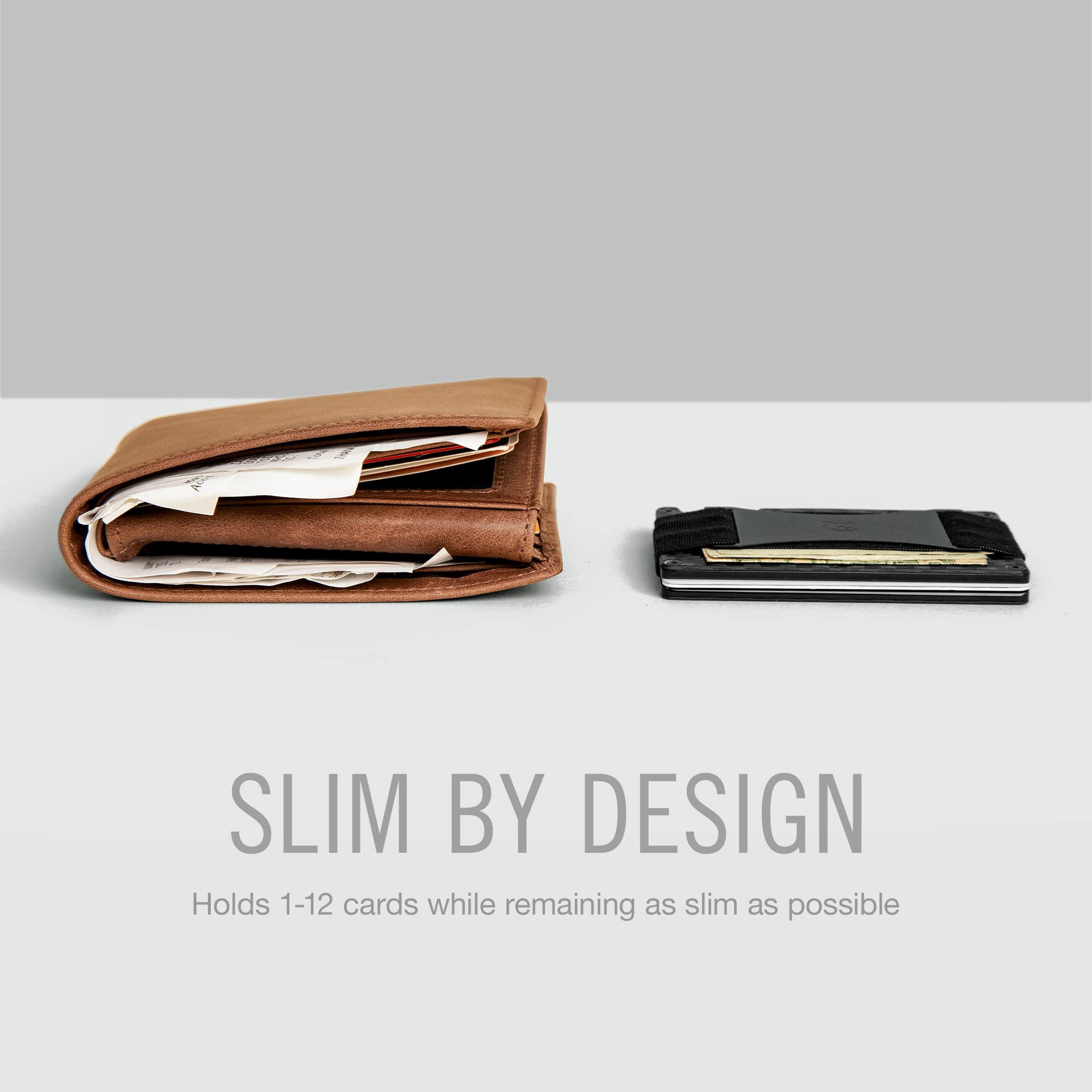 Ridge Wallets for Men - Slim Minimalist RFID Blocking Front Pocket Wallet & Card Holder (Forged Ember) - Perfect for Travel, Business & Everyday Carry