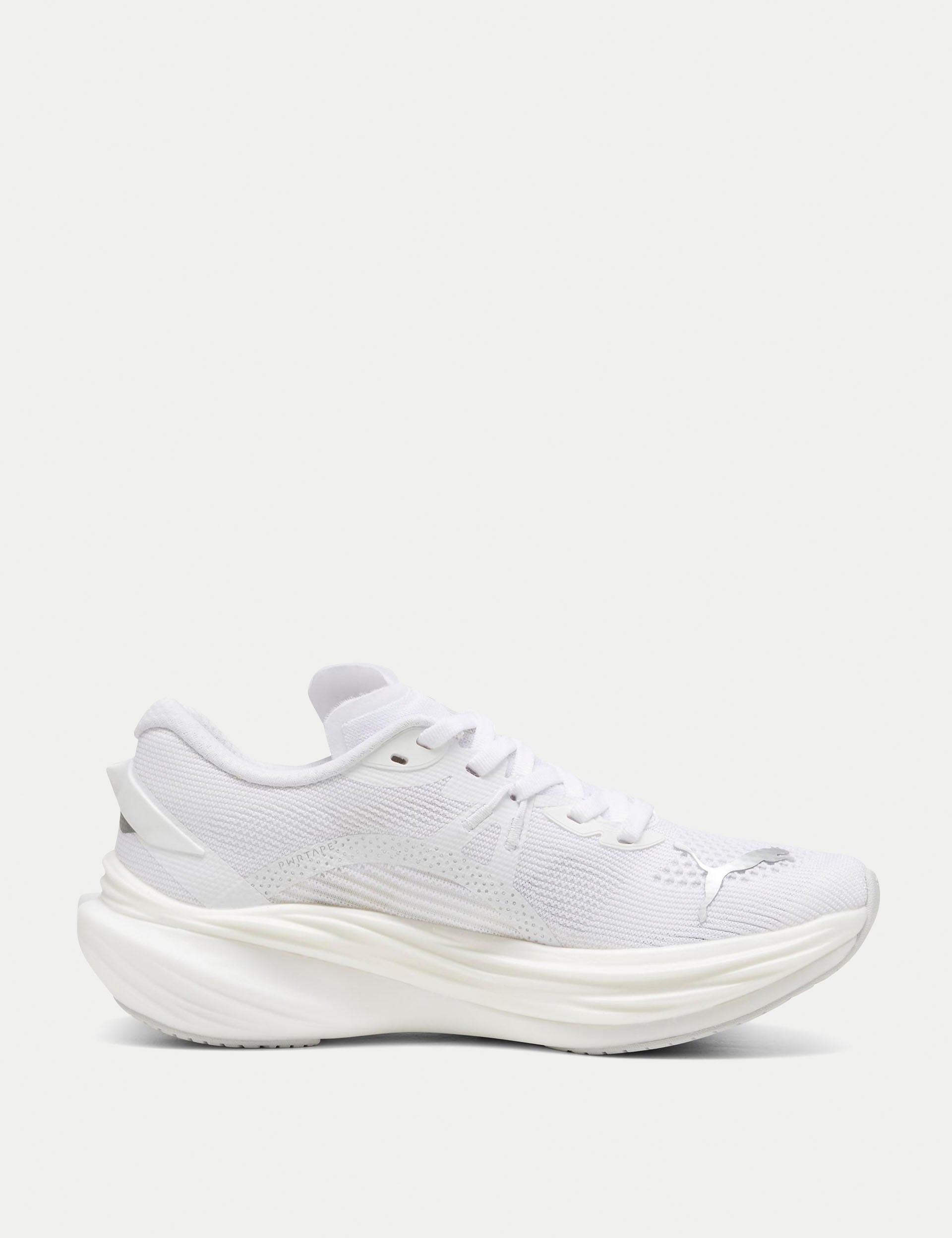 Deviate NITRO 3 Running Shoes for Men & Women - Lightweight White/Feather Grey/Silver Athletic Sneakers - Perfect for Jogging, Gym Workouts & Daily Walking