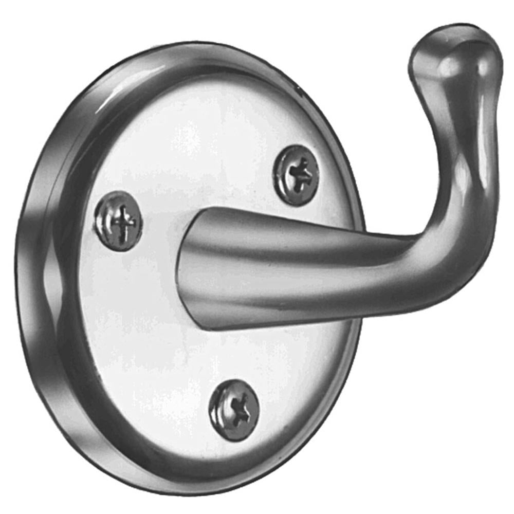 Bradley 9118 Bradex Single Surface Mounted Robe Hook - Durable Bathroom & Bedroom Wall Hook for Towels, Robes & Clothes
