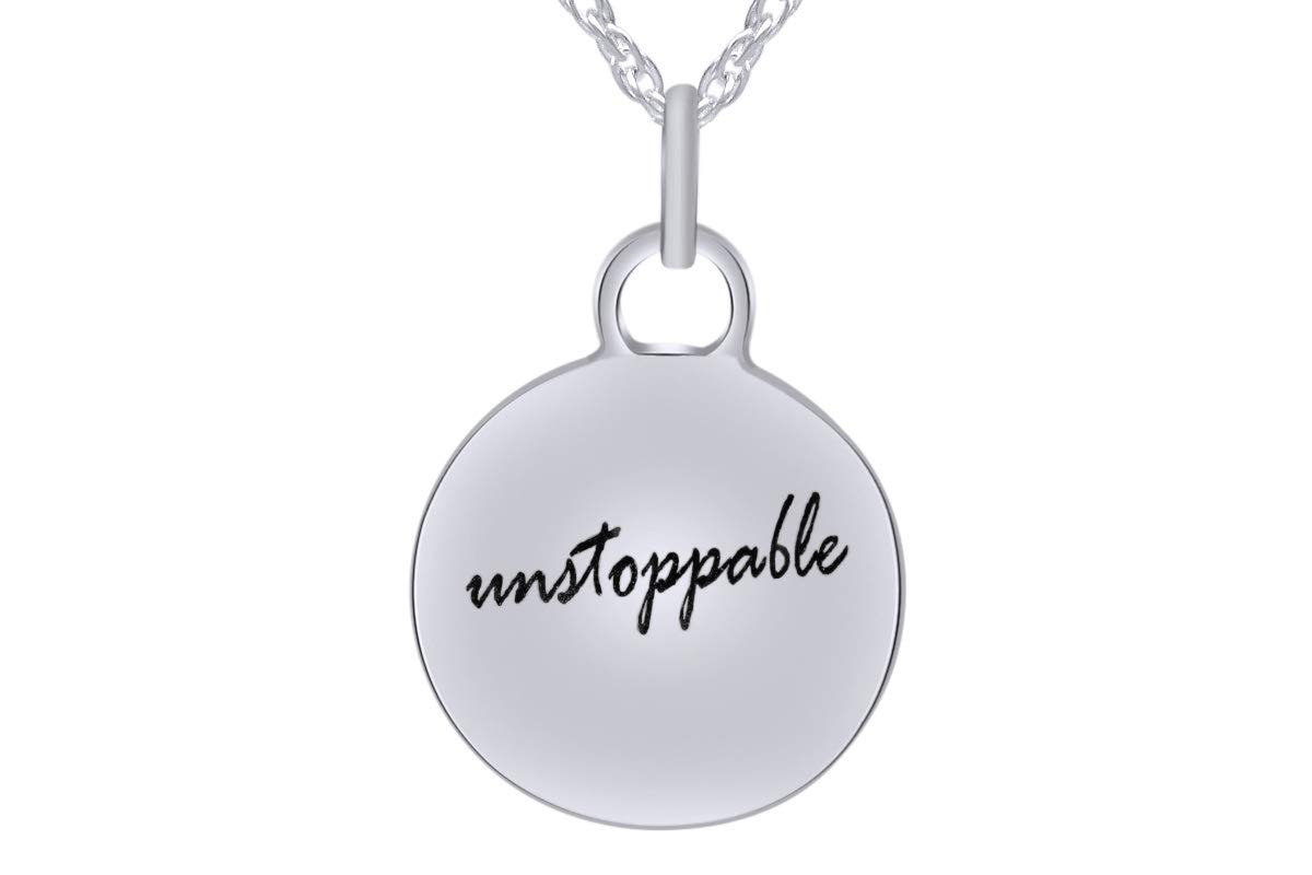 14K Gold Over Sterling Silver Unstoppable Disc Pendant Necklace for Women - Elegant Jewelry Gift for Birthday, Anniversary & Everyday Wear