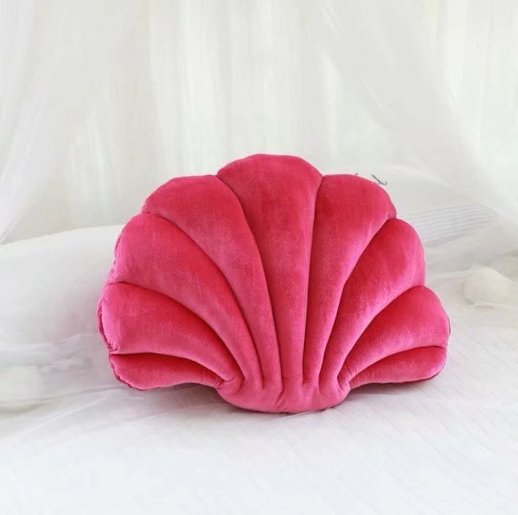 Hot Pink Seashell Throw Pillow - 18.11x13