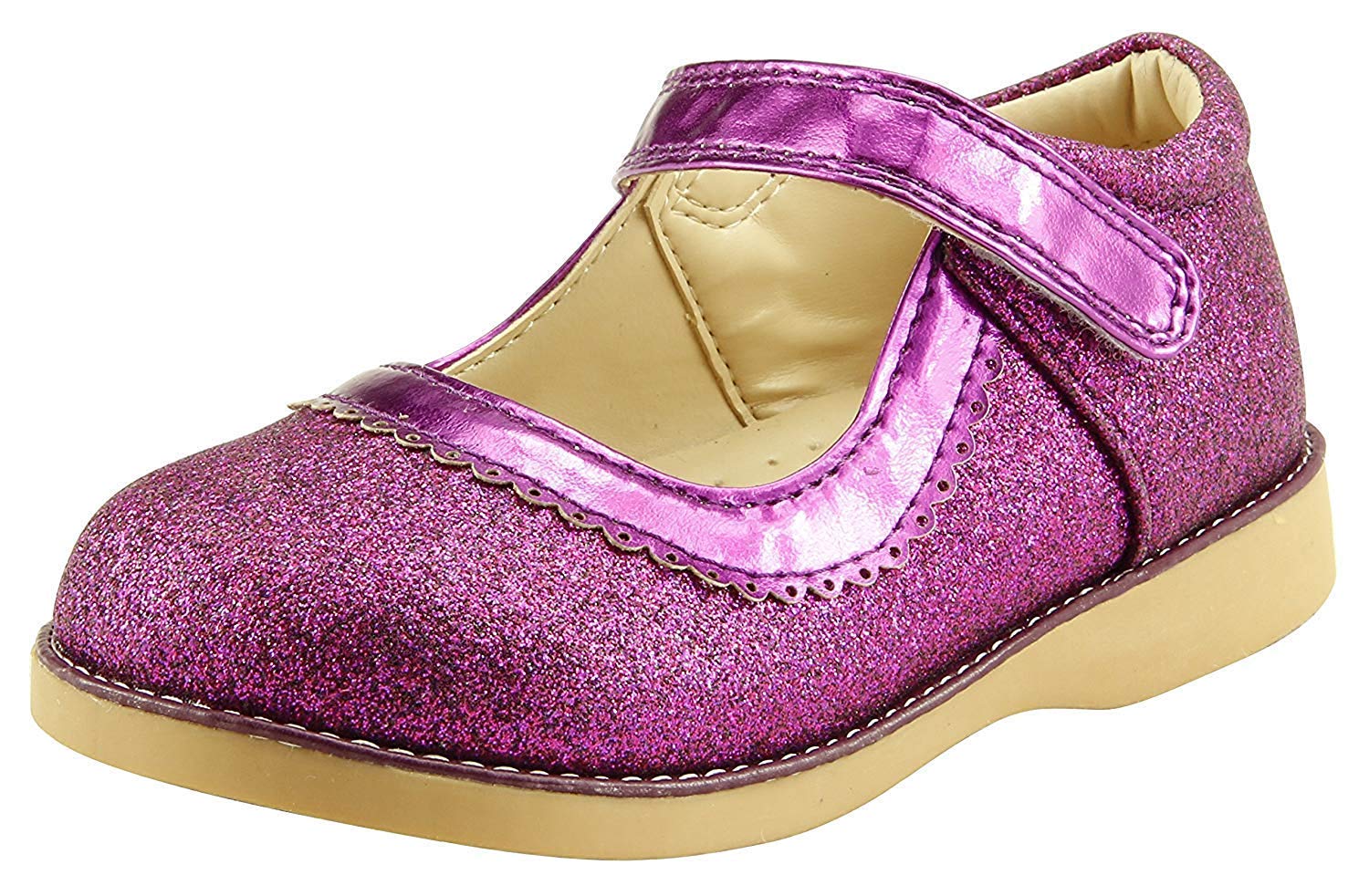 The Doll Maker Girls T-Strap Mary Jane Shoes - Classic Comfortable School Dress Flats for Toddler & Little Kids - Perfect for Parties, Weddings & Everyday Wear
