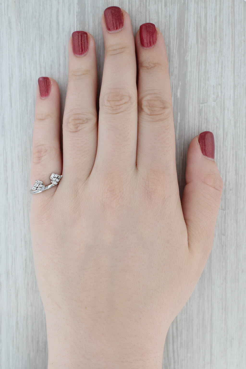 0.44ctw Diamond Cluster Ring Guard Jacket 14k White Gold Wedding Band Bridal Set for Women - Perfect for Engagement, Anniversary & Bridal Jewelry Gifts
