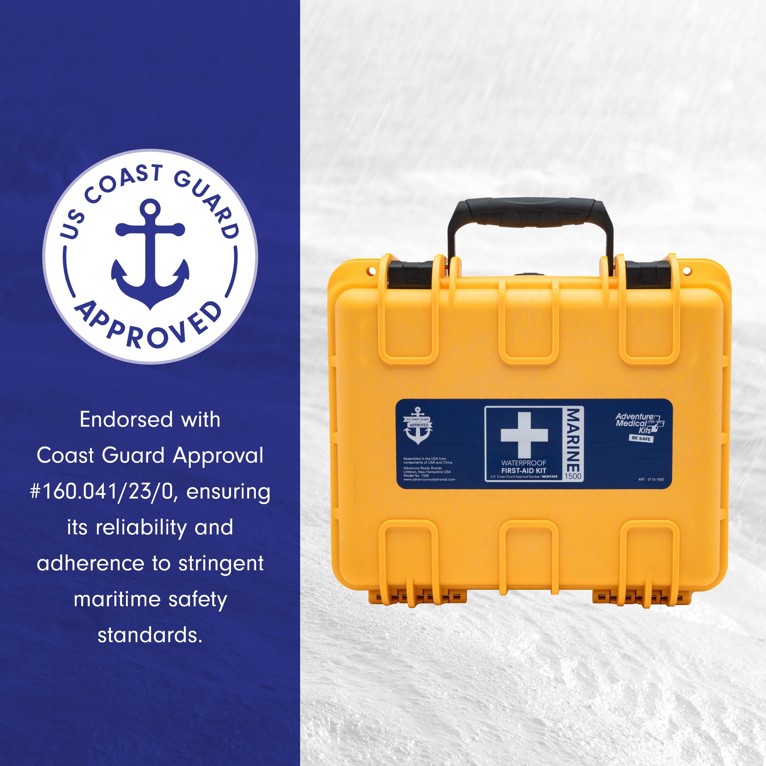 Adventure Medical Kits Marine Series 1500 First Aid Kit - Emergency Boat Medical Supplies for Small Crews | Includes Bandages, Medications, Guide Book & More | Perfect for Boating, Fishing & Marine Adventures