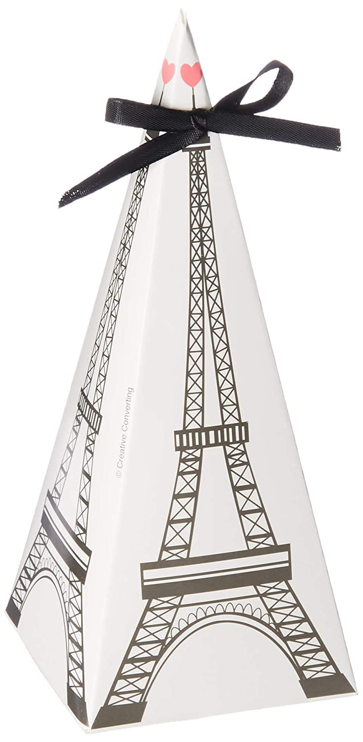 Creative Converting Party In Paris Favor Box - Colorful Party Supplies for Weddings, Baby Showers & Birthday Celebrations