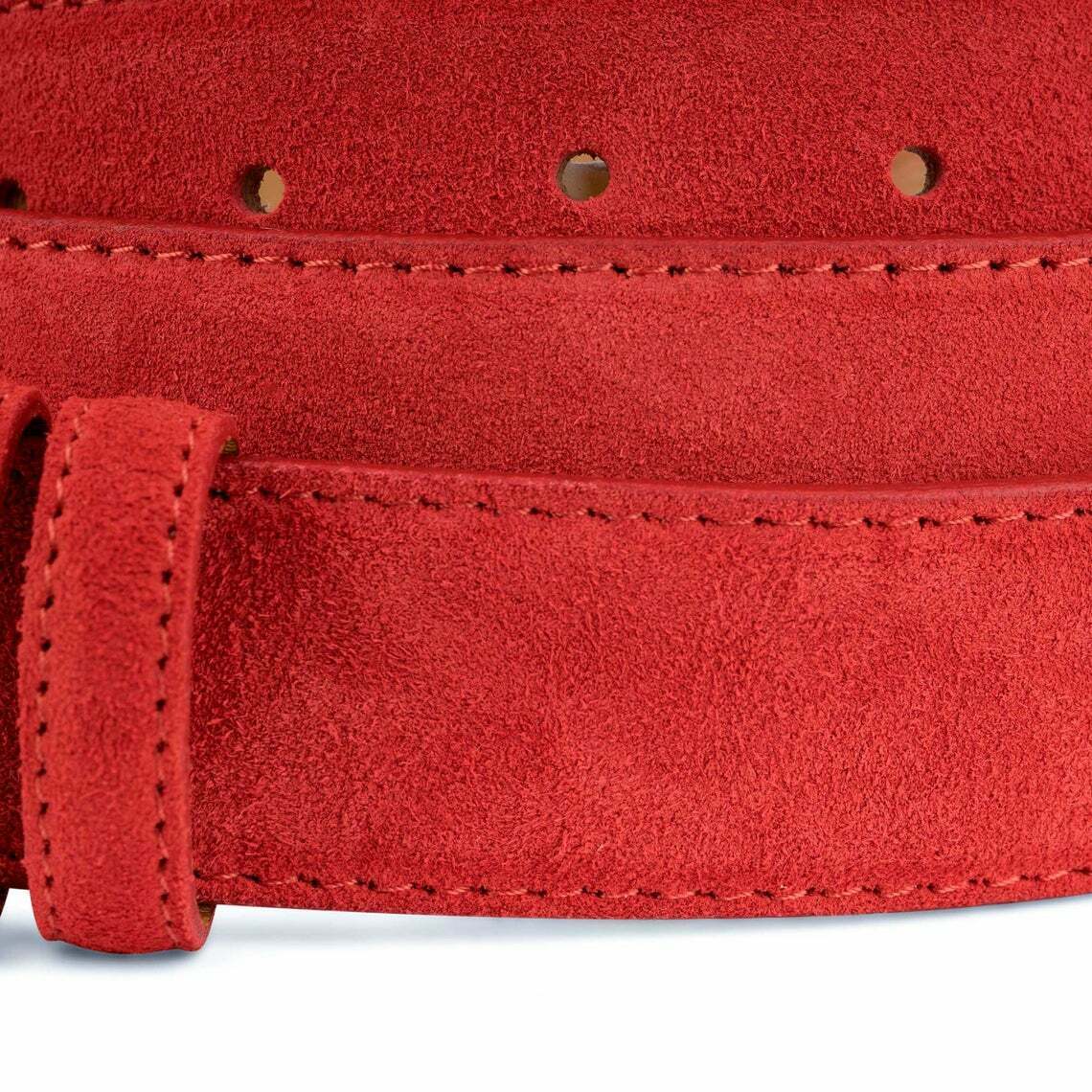 Premium Genuine Red Suede Belt Strap Replacement - 35mm Width for Dunhill Belts - Compatible with Men's & Women's Fashion Accessories - Perfect for Office, Casual Wear & Special Occasions