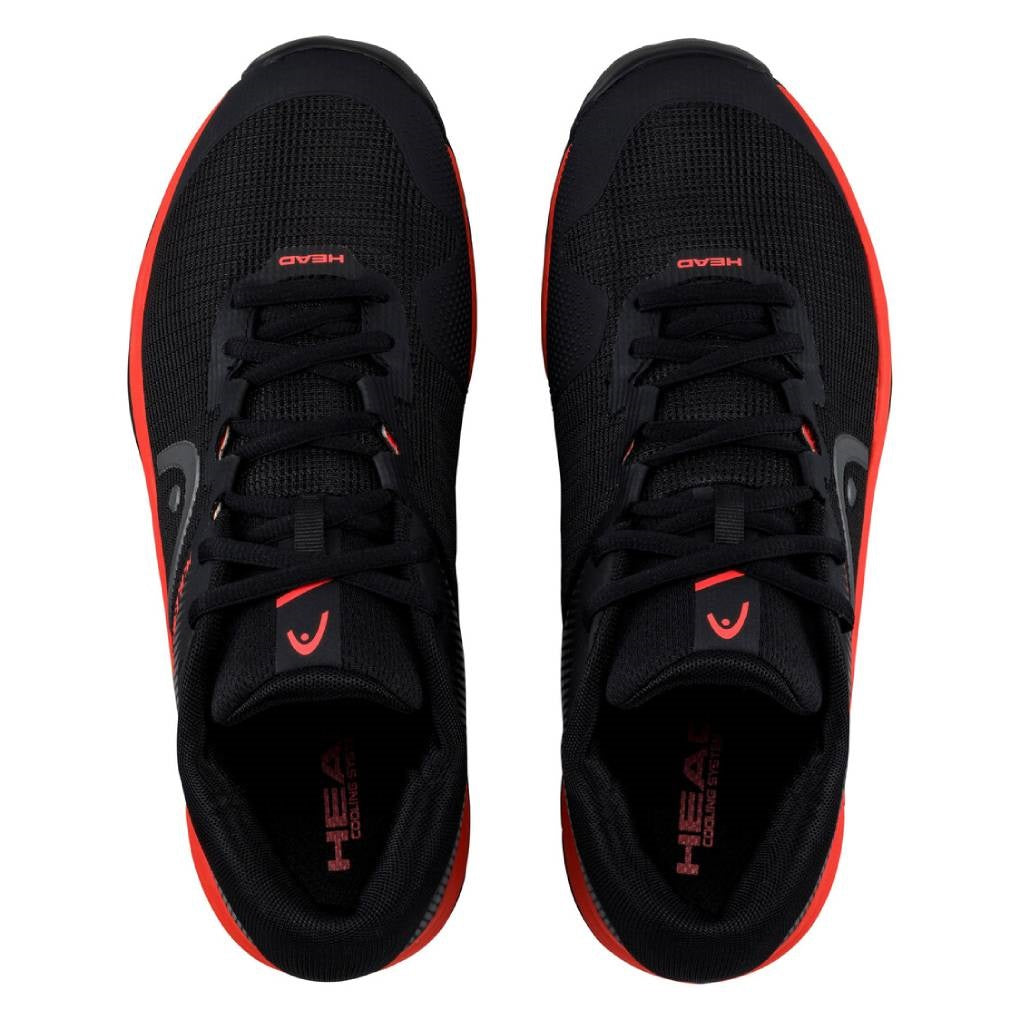Head Revolt Evo 2.0 Women's Pickleball Shoes - Lightweight Tennis Shoes for Women with Cushioned Support | Black/Fiery Coral | Perfect for Court Sports, Gym Workouts & Casual Wear