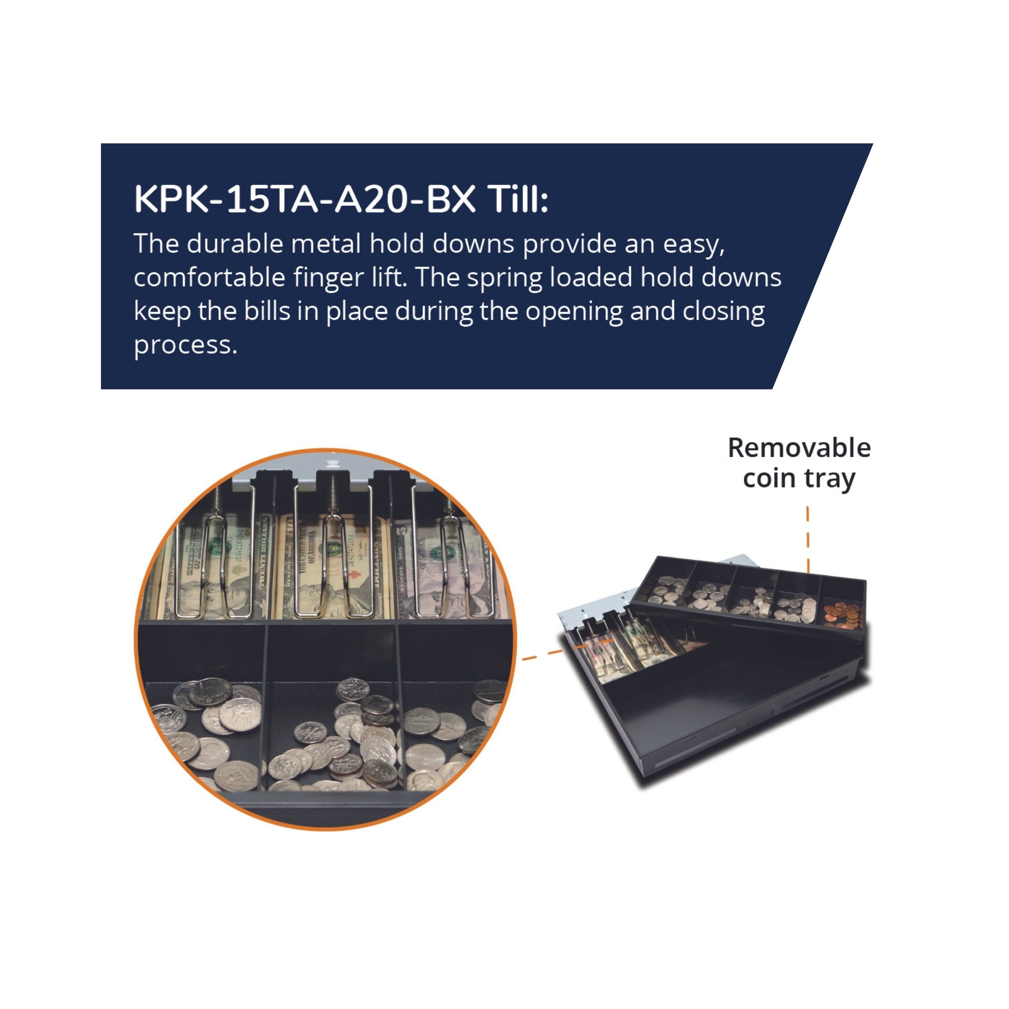 APG Arlo 410 US Currency 5x5 Till Kit - Cash Drawer Organizer for Retail Stores, Restaurants & Small Businesses - Perfect for Cash Management and Point of Sale Systems