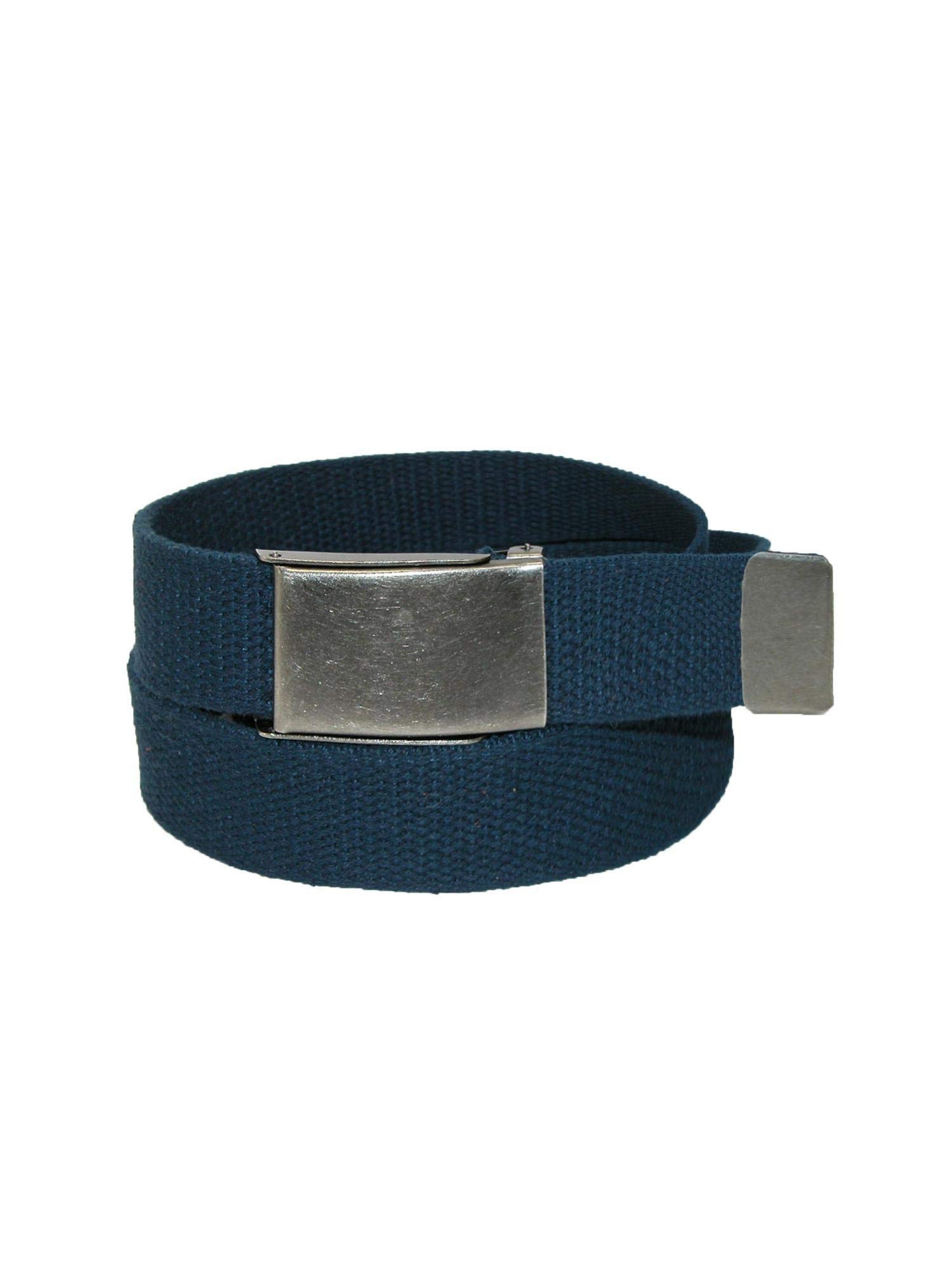CTM® Men's Big & Tall Fabric Belt with Nickel Flip Top Buckle - Adjustable Waistband for Casual & Business Wear | Perfect for Office, Travel & Everyday Use