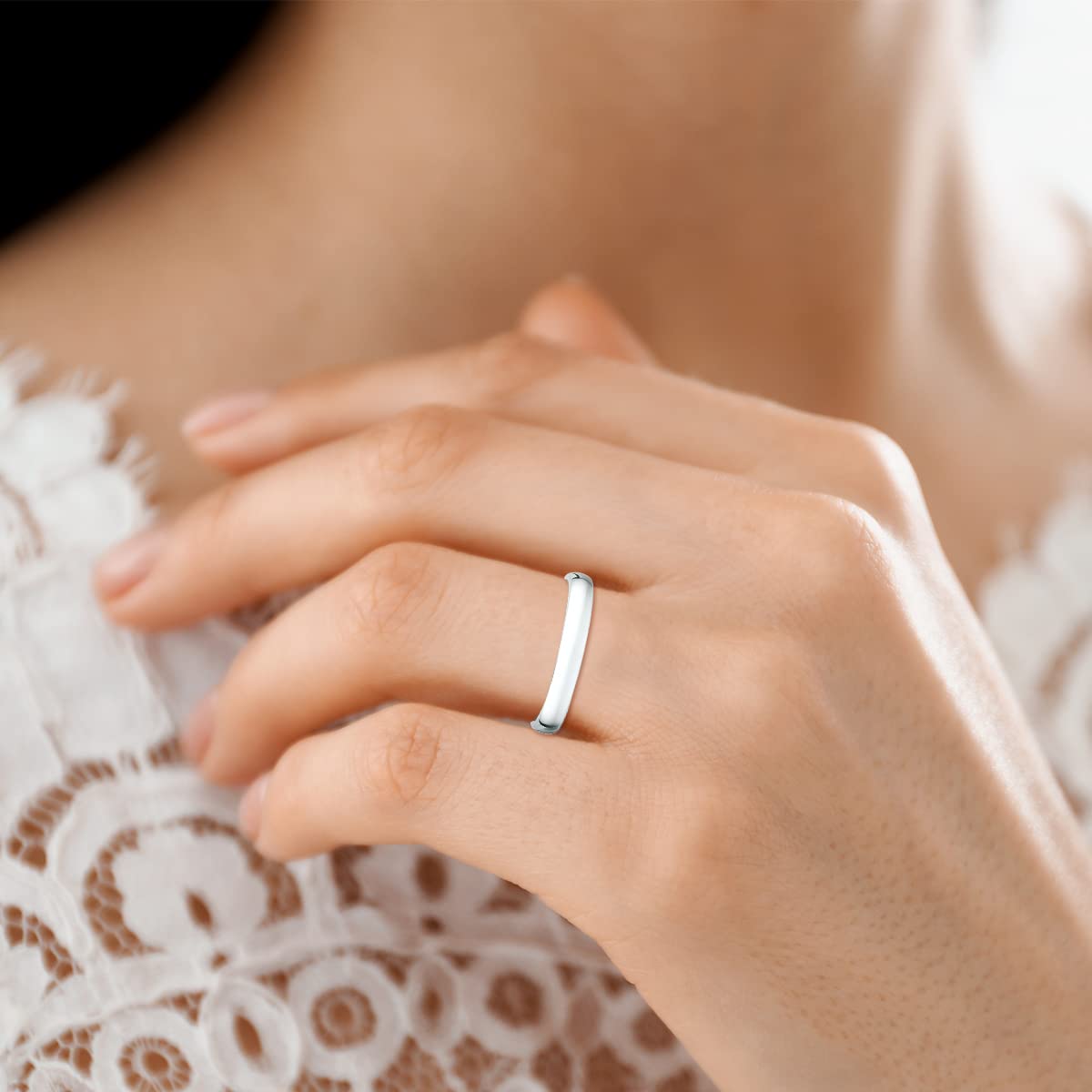 Platinum 2mm - 7mm Domed Comfort Fit Wedding Band for Men & Women | Classic Elegant Wedding Ring for Engagement, Anniversary & Special Occasions