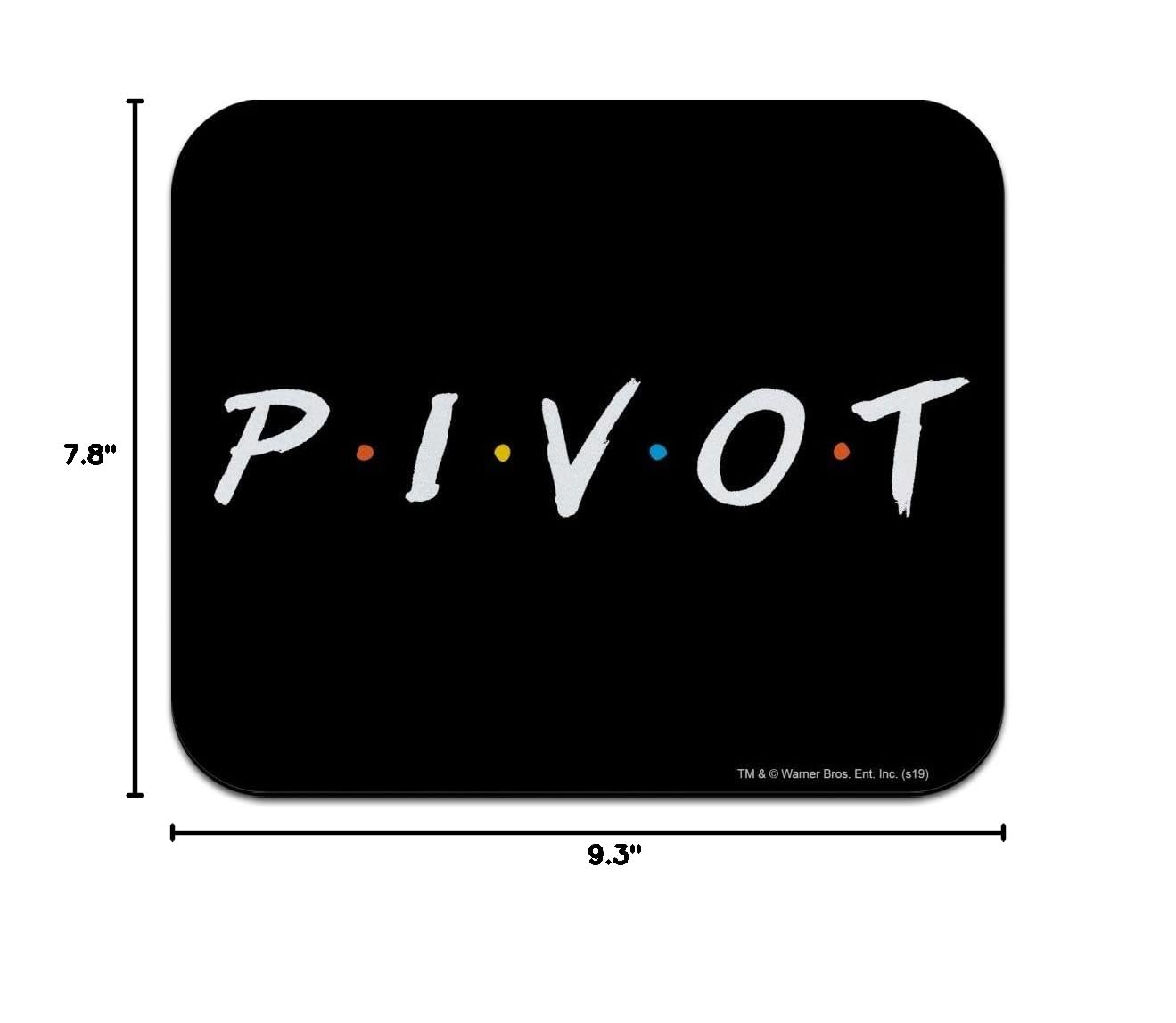 Friends Pivot Low Profile Thin Rubber Mouse Pad - Non-Slip Gaming & Office Desk Mat for PC, Laptop, Mac - Perfect for Work, Gaming & Home Office Use