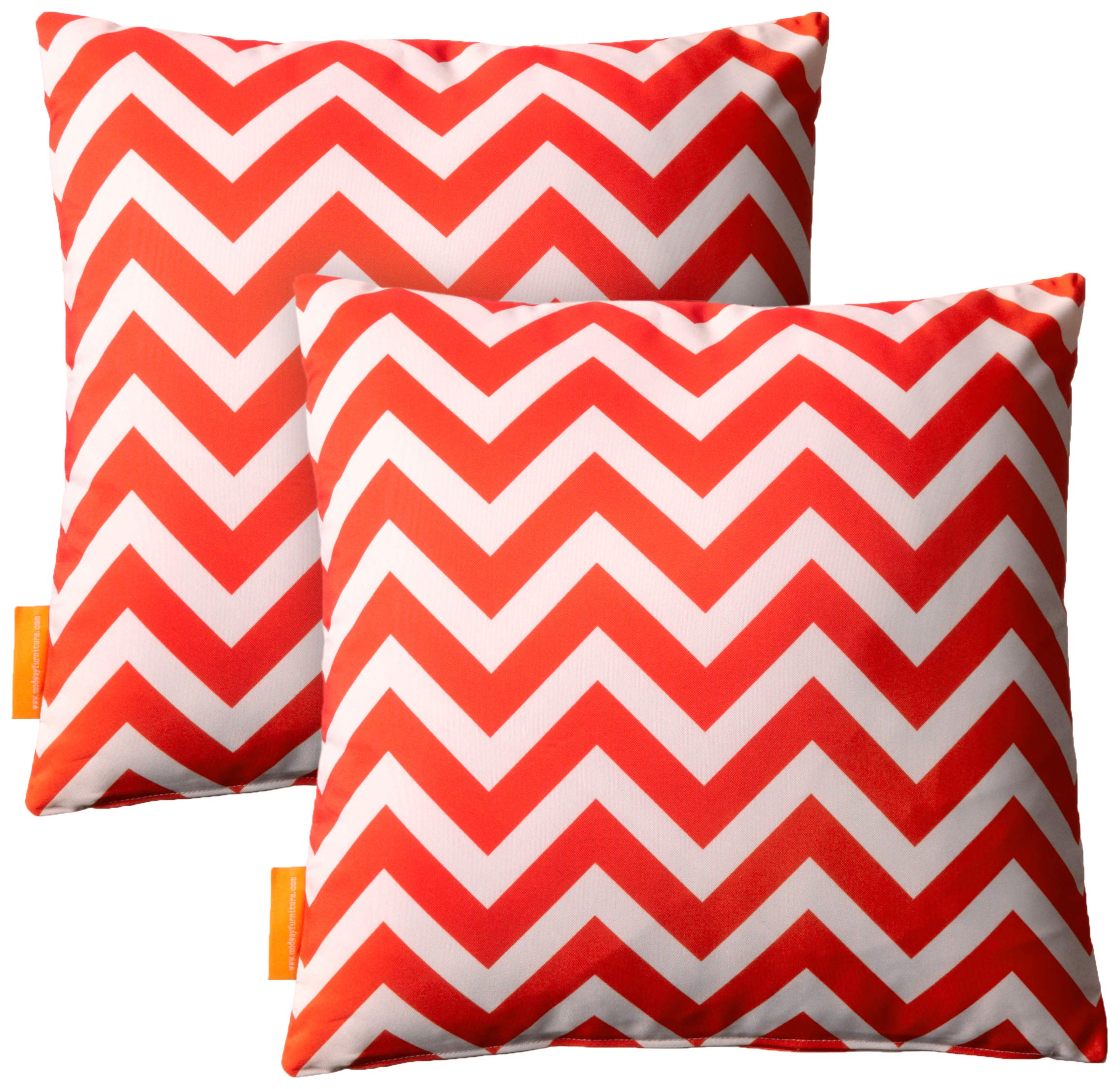 Modway All-Weather Indoor/Outdoor Throw Pillows - Set of 2, Water-Resistant Patio Cushions for Sofa, Deck & Garden - Perfect for Poolside, Porch & Sunroom Decor