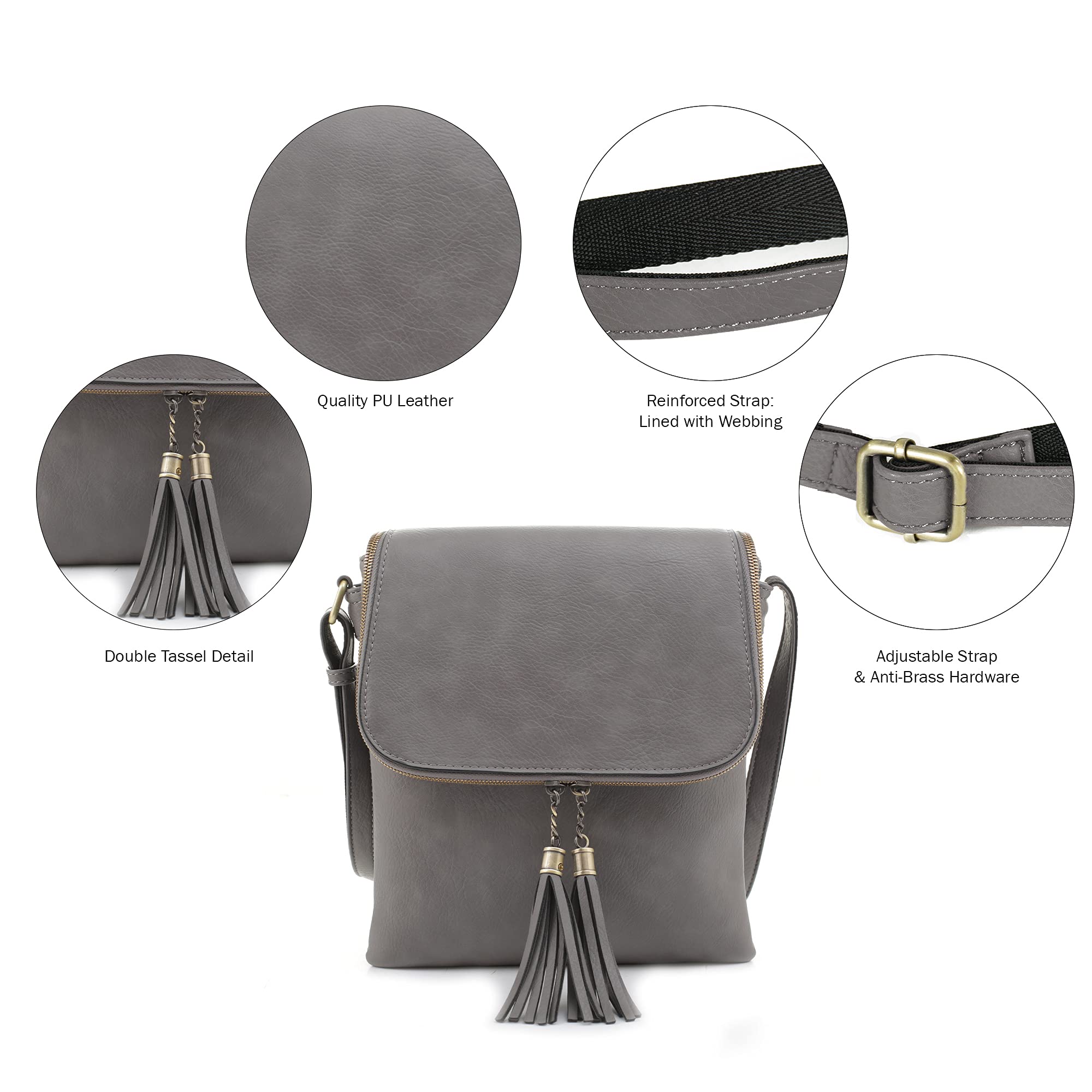 JESSIE & JAMES Cheyanne Anti-Theft Concealed Carry Crossbody Bag with Lock & Key - Secure & Stylish for Travel, Shopping & Everyday Use