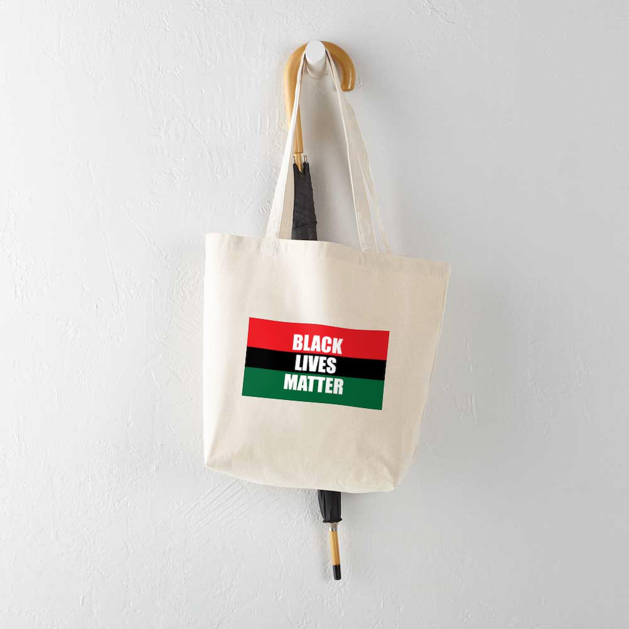 Black Lives Matter Tote Bag - Eco-Friendly Natural Canvas Reusable Shopping Bag for Groceries, Beach & Everyday Use