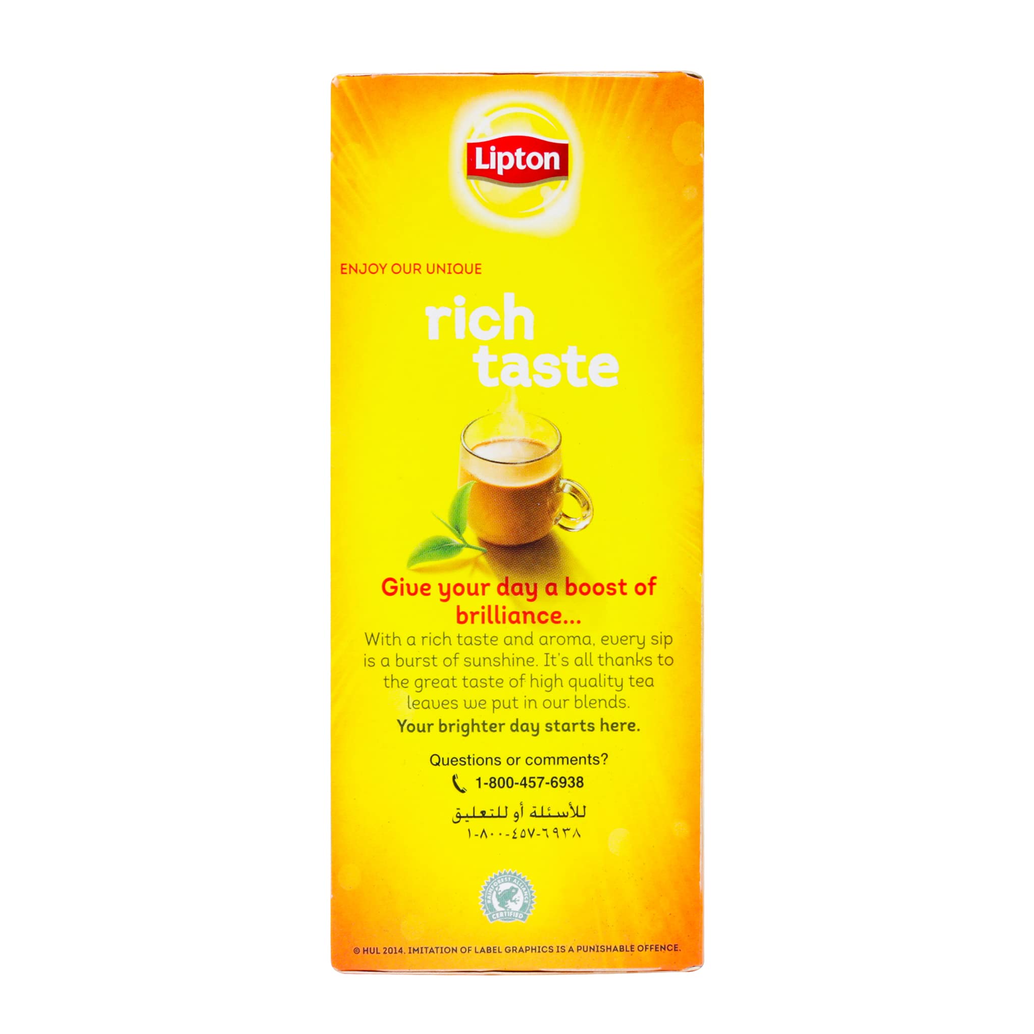 Lipton Yellow Label Black Tea Bags - Premium International Blend, 100 Tea Bags (Pack of 2) - Perfect for Home, Office & Gifts | Hot or Iced Tea