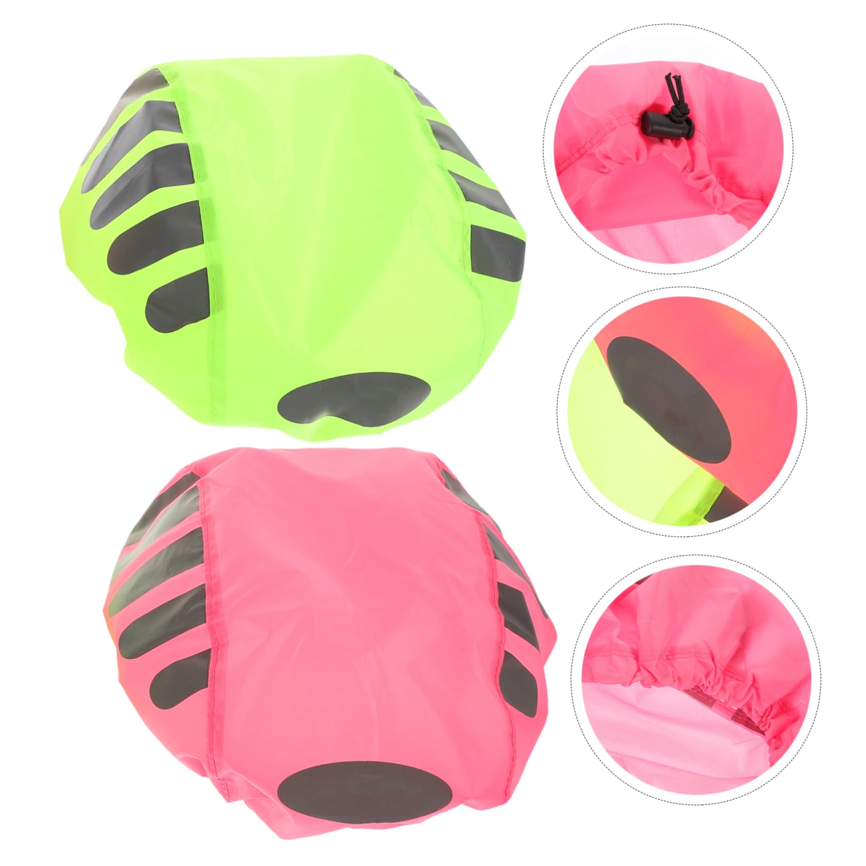 2 Pack CORHAD Reflective Bike Helmet Cover - Waterproof & Windproof Cycling Helmet Protector for Rainy Days & Night Riding Safety