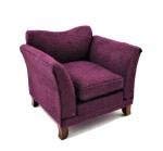 Modern Purple Armchair for Dollhouse - Contemporary Living Room Furniture for Miniature Dolls, Perfect for Dollhouse Decor, Kids Playtime & Collectors Display