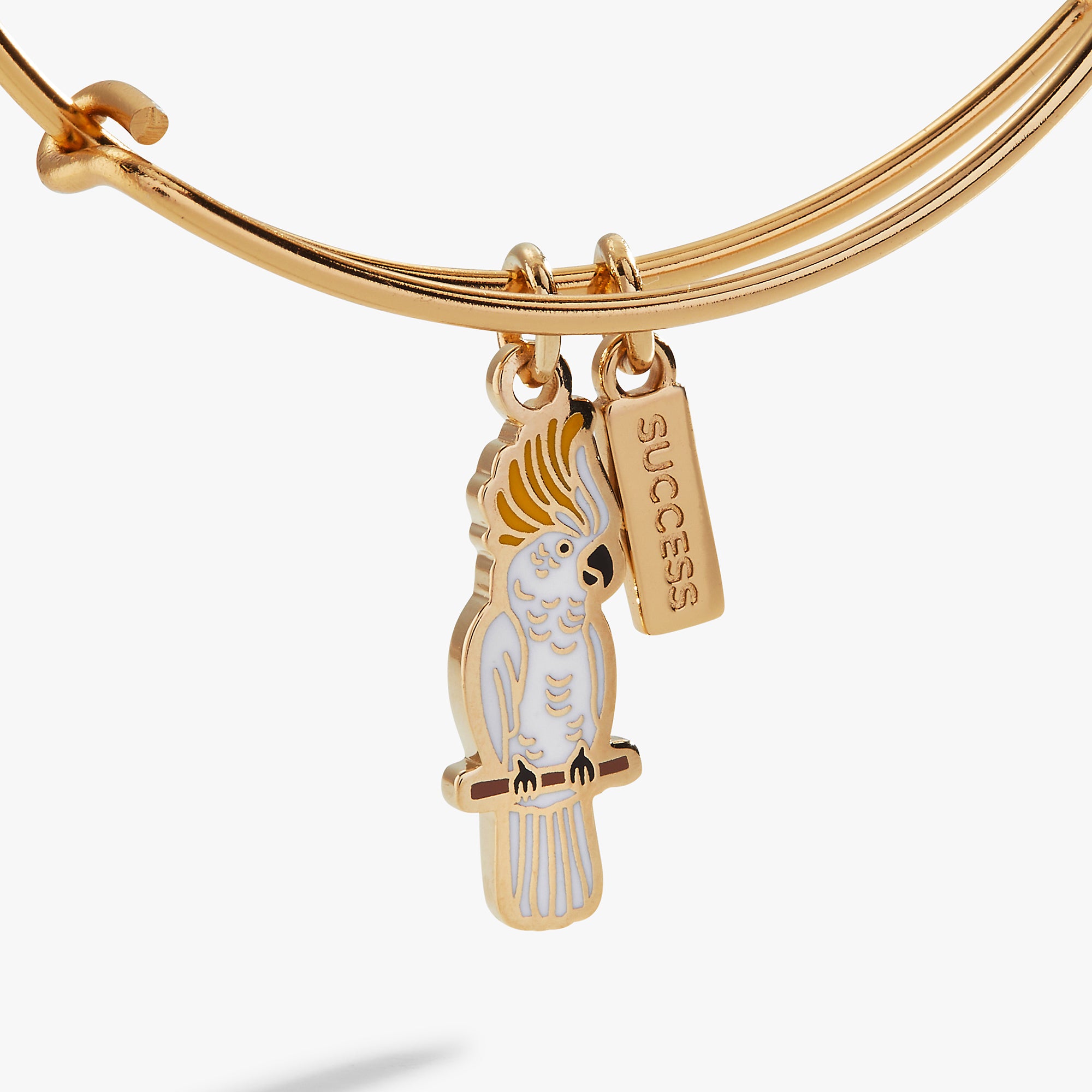 Stylish 'Success' Cockatoo Charm Bangle - Elegant Bird Jewelry for Women - Perfect for Gifts, Parties & Everyday Wear