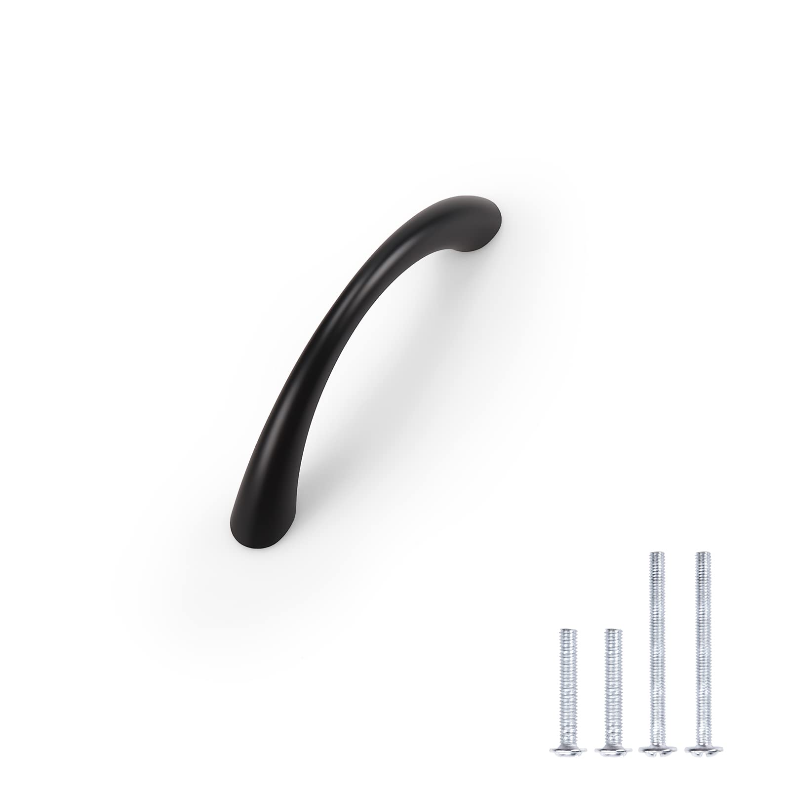 Matte Black Cabinet Handles 5 Pack - 2.5