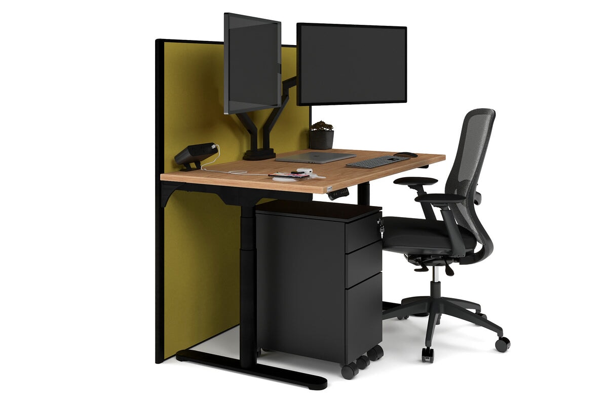 Flexi Premium Height Adjustable Single Workstation [1400L x 700W] - Ergonomic Standing Desk for Home Office, Gaming & Study - Electric Sit Stand Desk with Memory Function