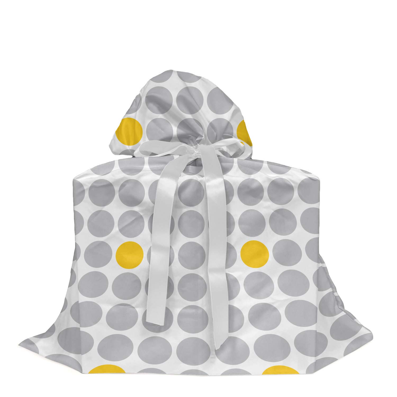 Ambesonne Geometric Gift Bag - Grey & Yellow Polka Dots for Party Favors