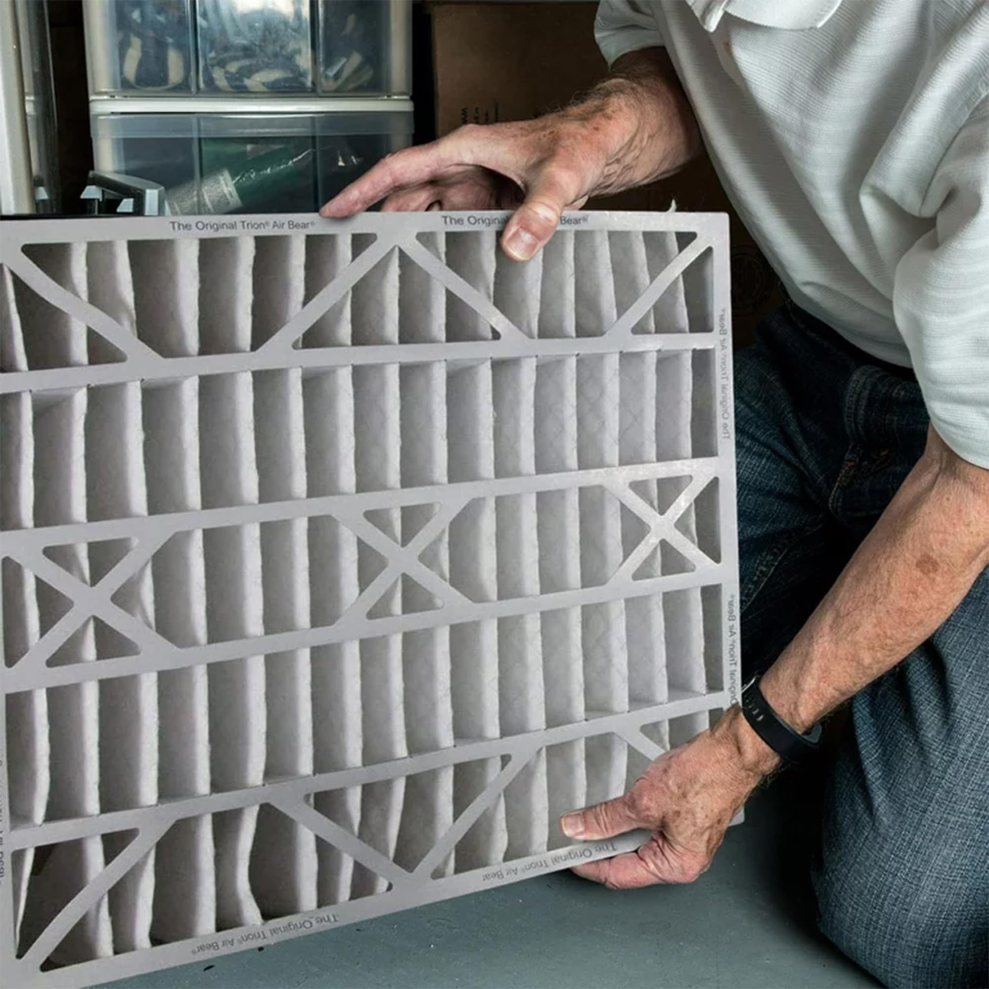 Trion 255649-102 Air Bear 20x25x5 MERV 8 Air Filter Replacement (3 Pack) - Compatible with Air Bear Supreme, Right Angle & Cub Air Cleaners | High Performance HVAC Filtration for Home, Office & Commercial Use