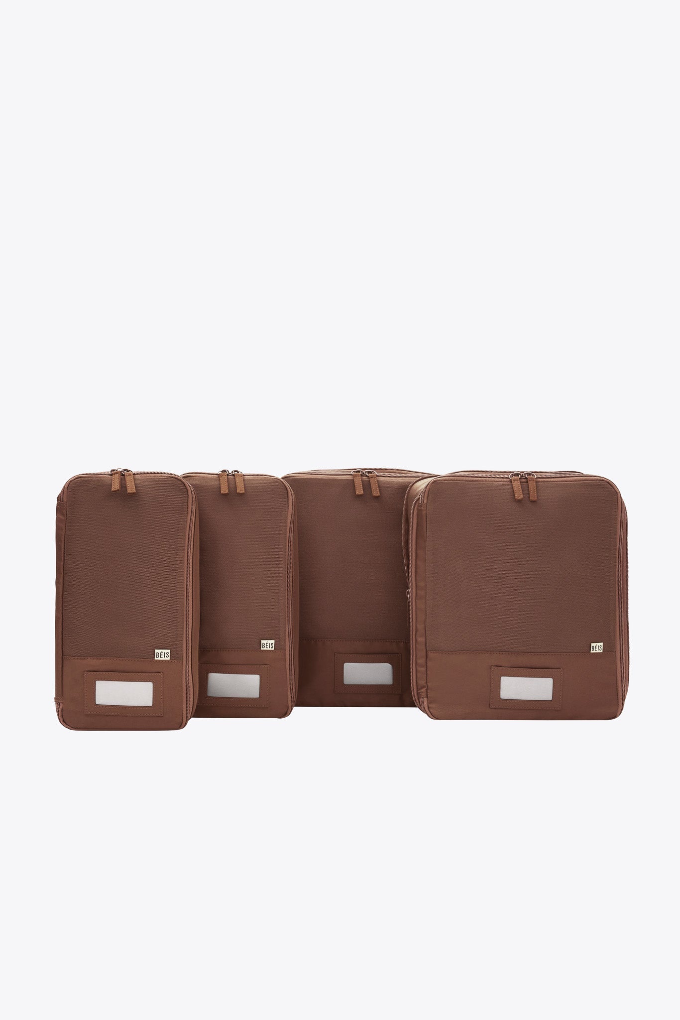 4-Piece Compression Packing Cubes Set - Maple Color - Perfect for Travel Organizing, Suitcase Space Saving & Clothes Storage