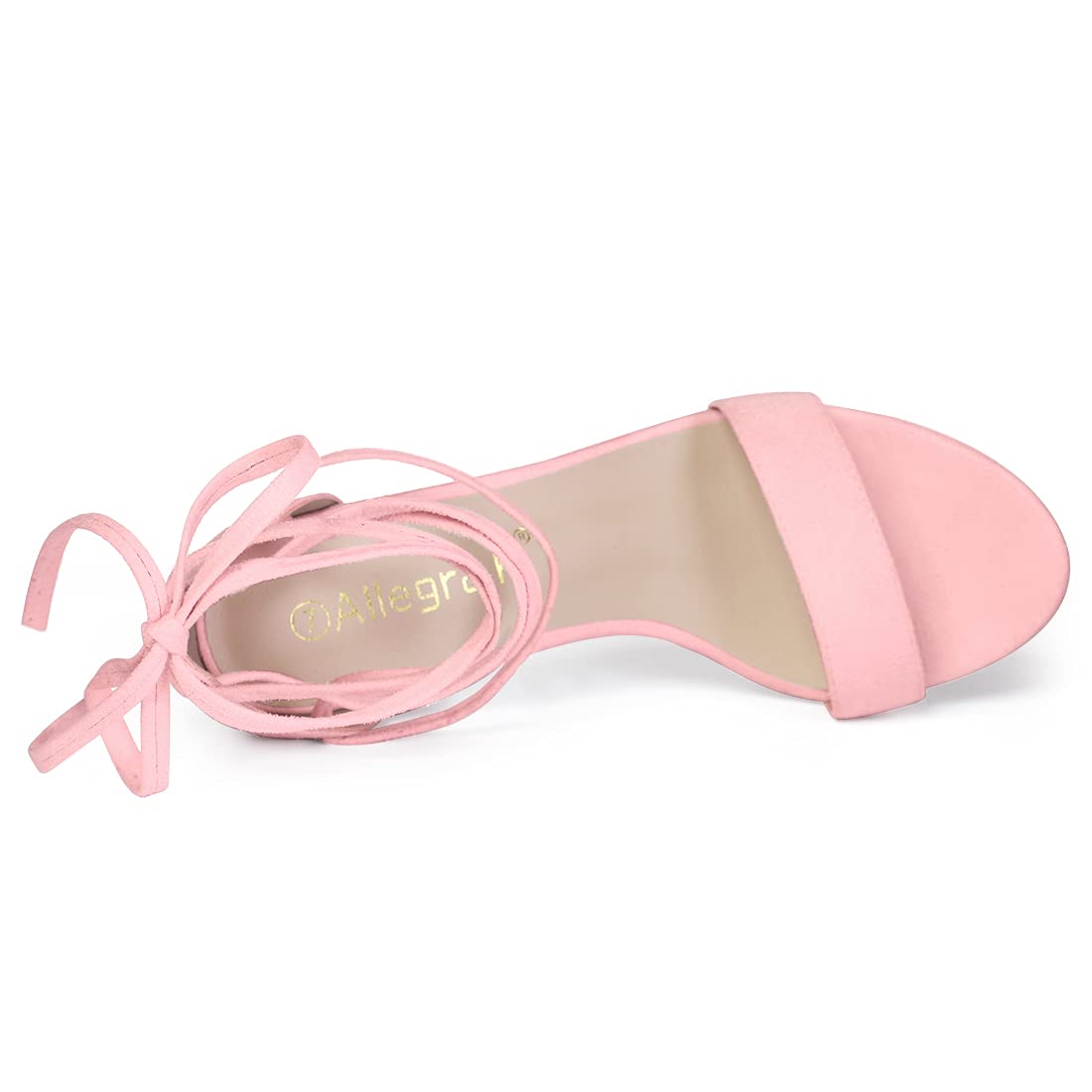 Allegra K Women's Strappy Chunky Heel Sandals with Tie-Up Detail - Perfect for Weddings, Parties & Summer Outfits