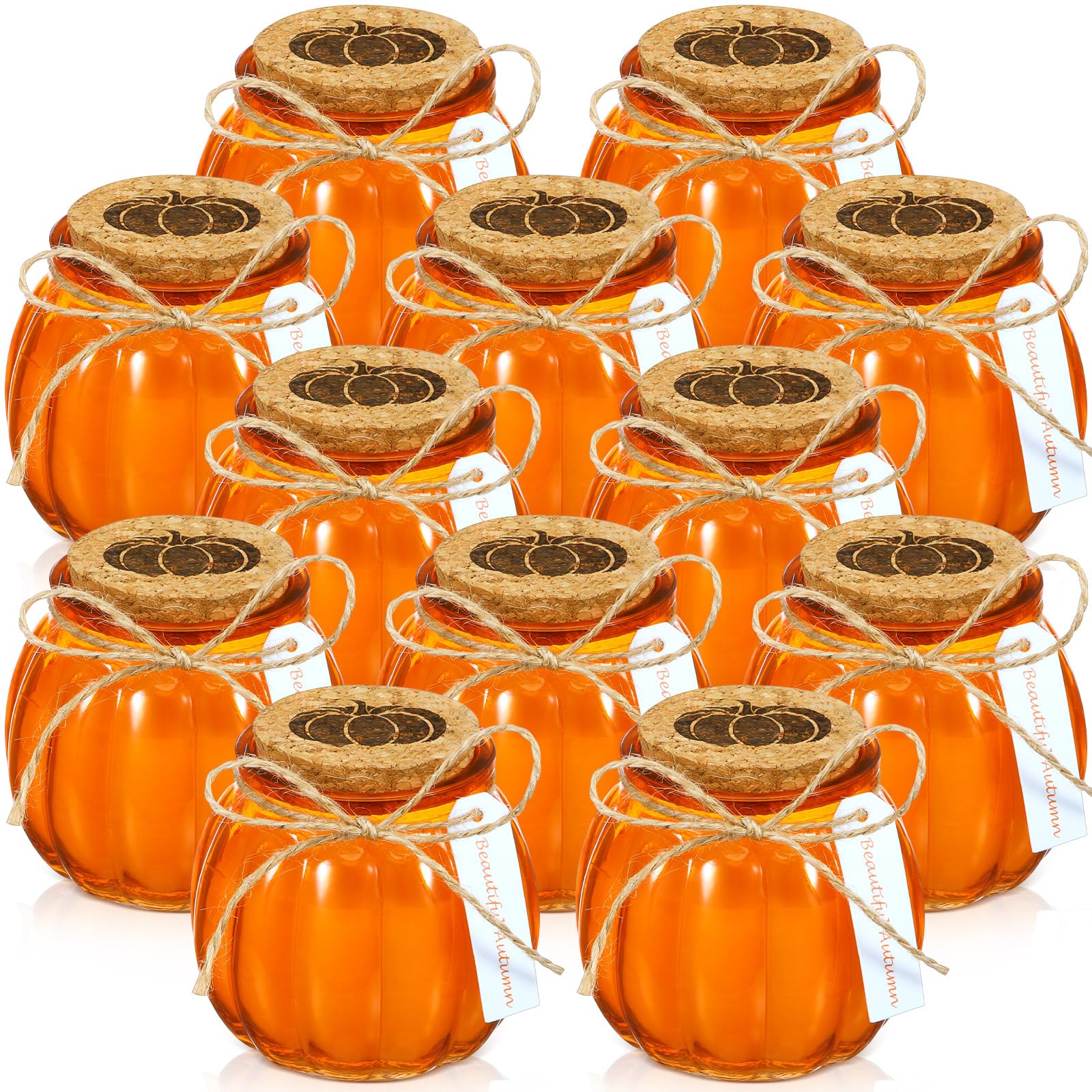 Pumpkin Shaped Candles - 12 Pack Scented Fall Candles for Halloween Thanksgiving Home Decor