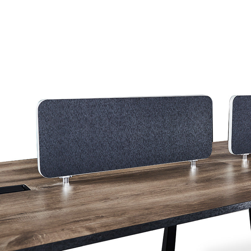 ARTO 4-Person Back-to-Back Workstation with 4 Cabinets - 2.4M Warm Oak & Black Office Desk for Collaborative Workspaces | Perfect for Shared Offices, Coworking Spaces & Team Environments