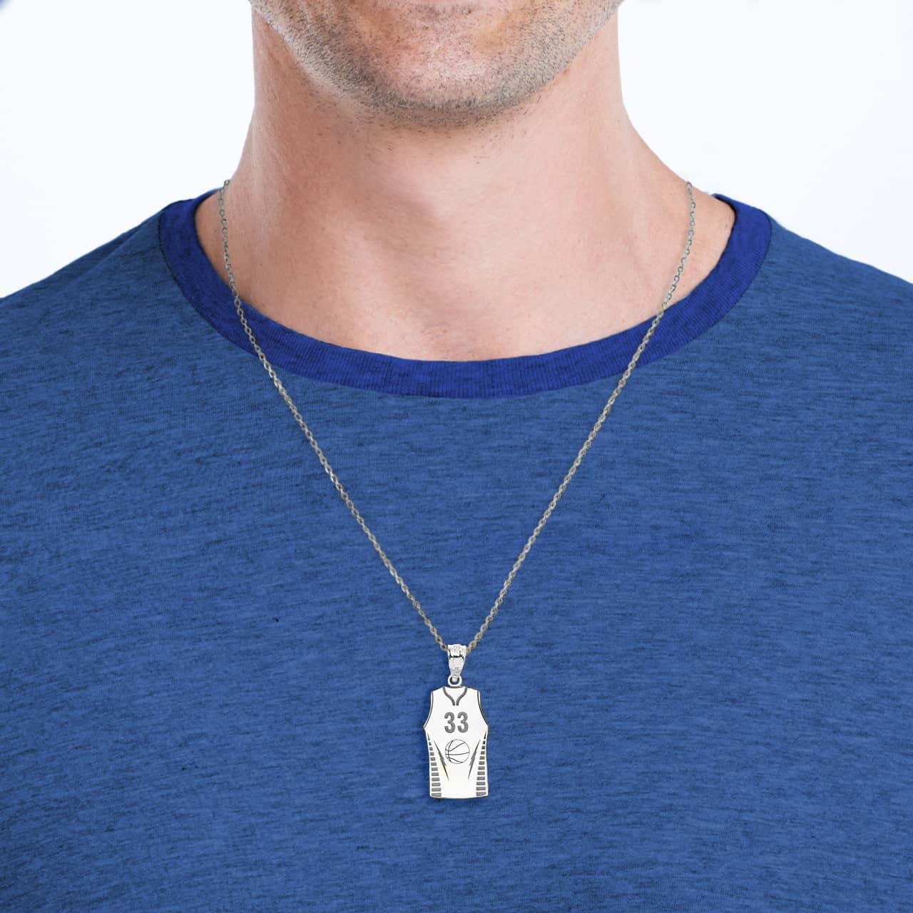 10k Yellow Gold Personalized Basketball Jersey Necklace - Custom Name & Number - Sports Jewelry Gift for Athletes, Basketball Players & Fans - Perfect for Games, Birthdays & Anniversaries