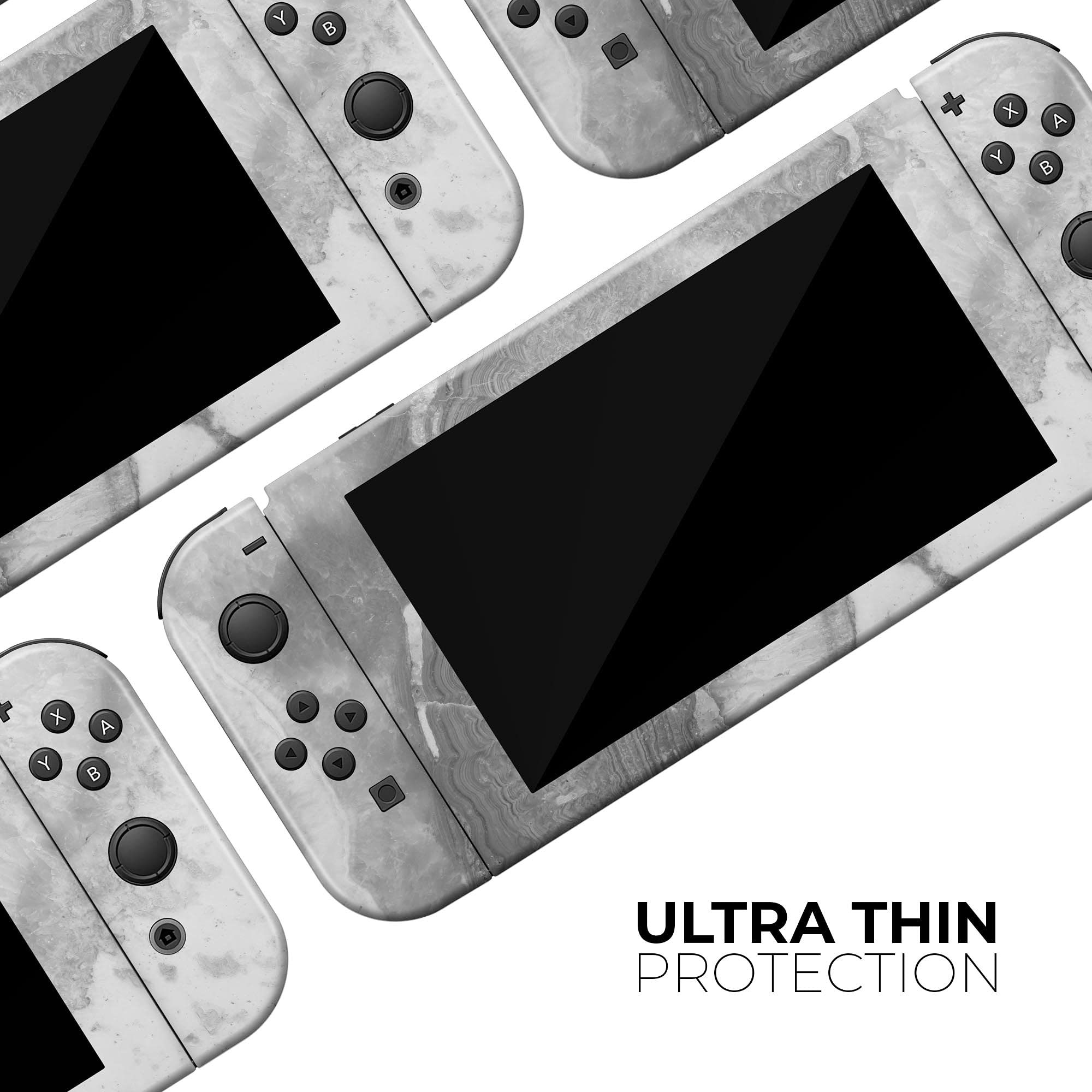 Nintendo Switch Pro Controller Skin - Gray Slate Marble Vinyl Wrap Cover | Scratch-Resistant, Removable Decal Protector | Perfect for Gaming, Travel & Customization (Compatible with V26)