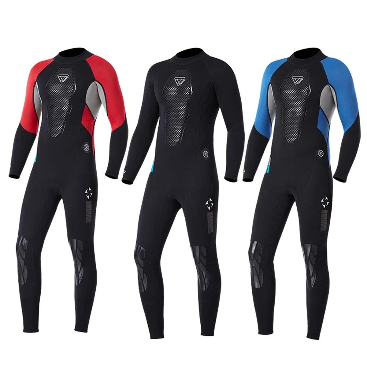 3mm Neoprene Wetsuit for Men - Full Body UV Protection Back Zip Surfing & Diving Suit | Warm Swimming, Water Sports & Cold Water Sailing Gear | Perfect for Surfing, Scuba Diving, Snorkeling & Winter Water Activities