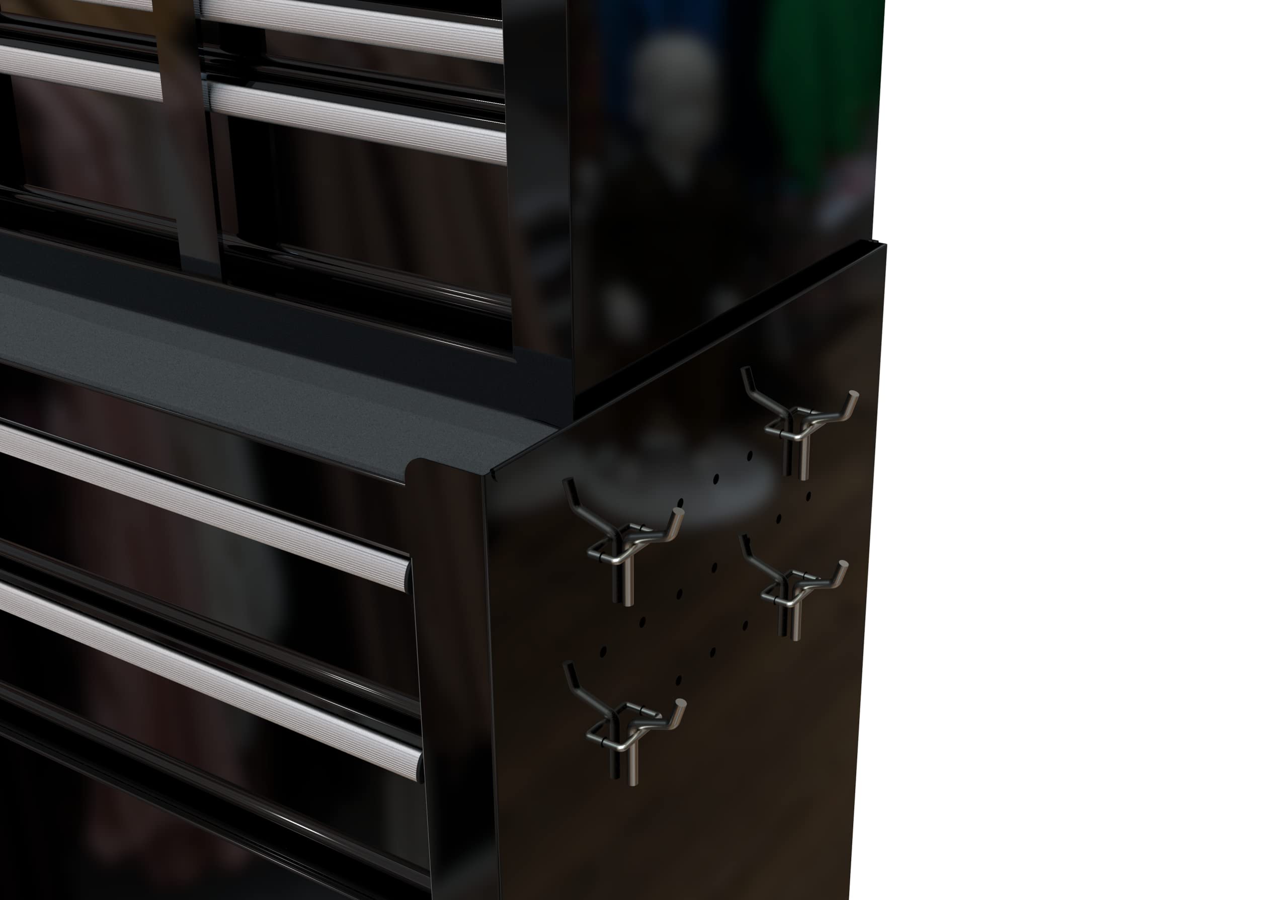 8-Drawer Rolling Tool Chest with Sliding Metal Drawers - Heavy Duty Tool Storage Cabinet & Organizer for Workshop, Garage, Auto Repair - Black Tool Box for Mechanics & DIY Projects