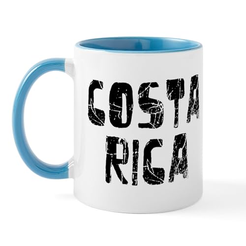 White/Blue Inside - Costa Rica Faded (Black) Mug